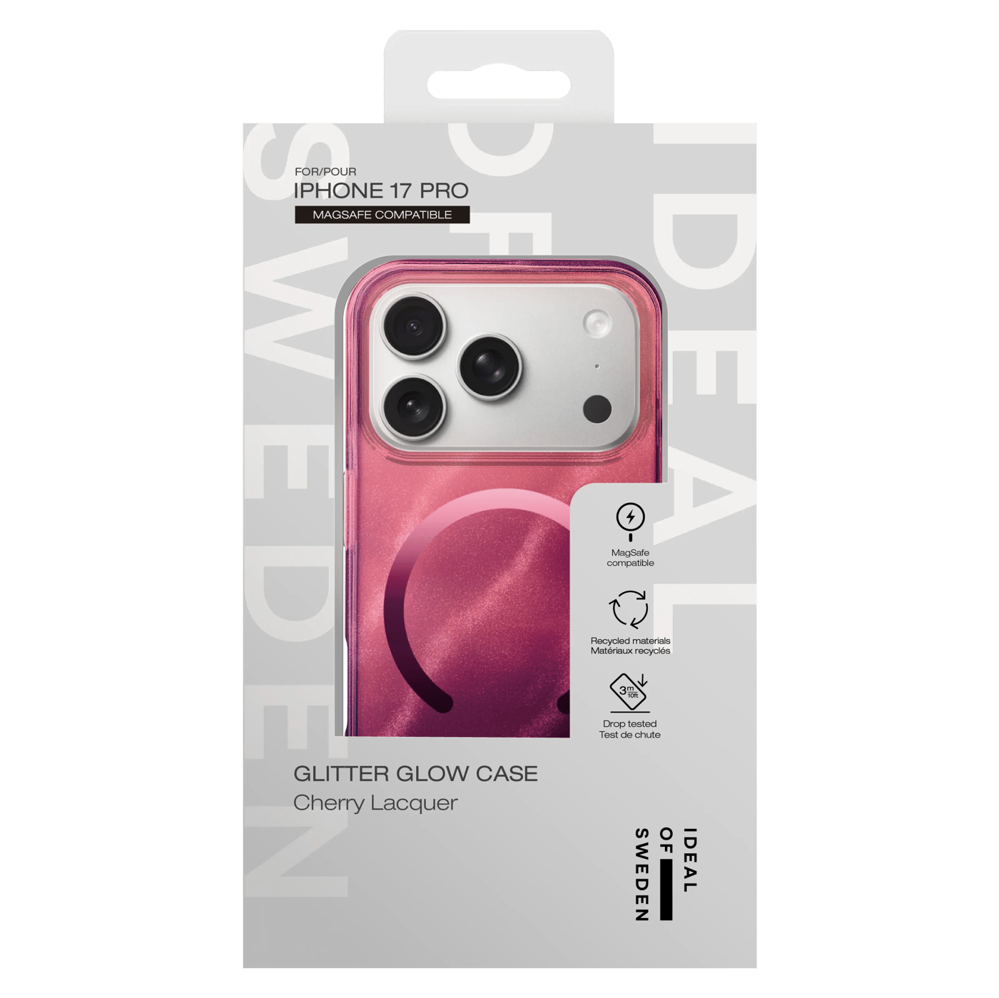 IDEAL OF SWEDEN Clear MagSafe Case – mobilskal till iPhone 17 Pro Cherry Lacquer