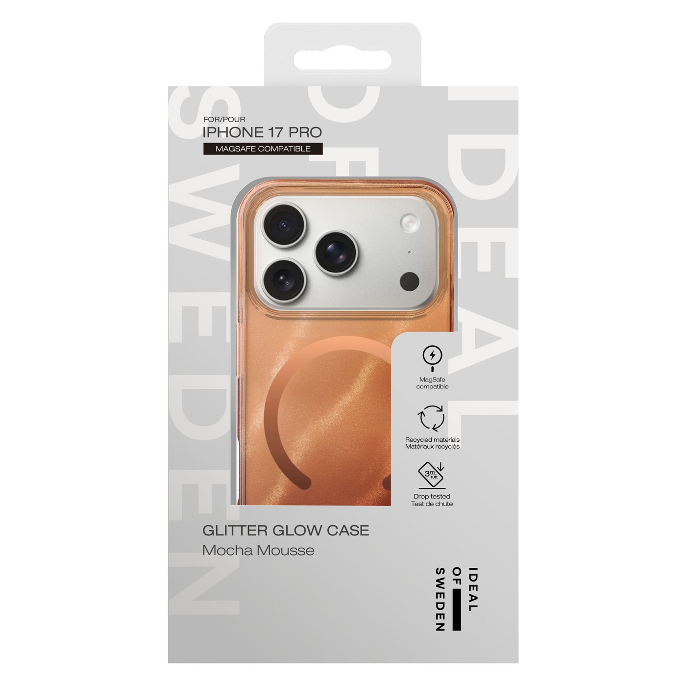 IDEAL OF SWEDEN Clear MagSafe Case – mobildeksel til iPhone 17 Pro Mocha Mousse