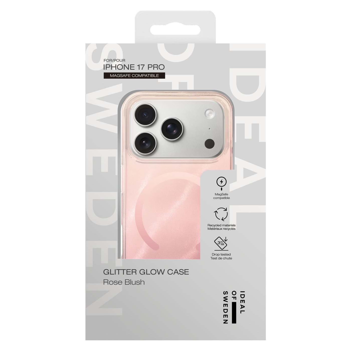 IDEAL OF SWEDEN Clear MagSafe Case – mobildeksel til iPhone 17 Pro Rose Blush
