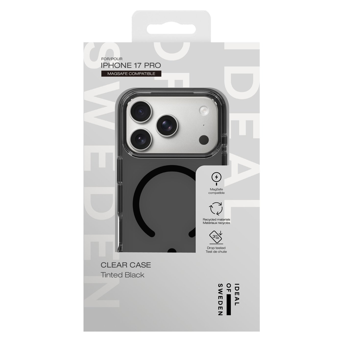 IDEAL OF SWEDEN Clear MagSafe Case – mobildeksel til iPhone 17 Pro Tinted Black