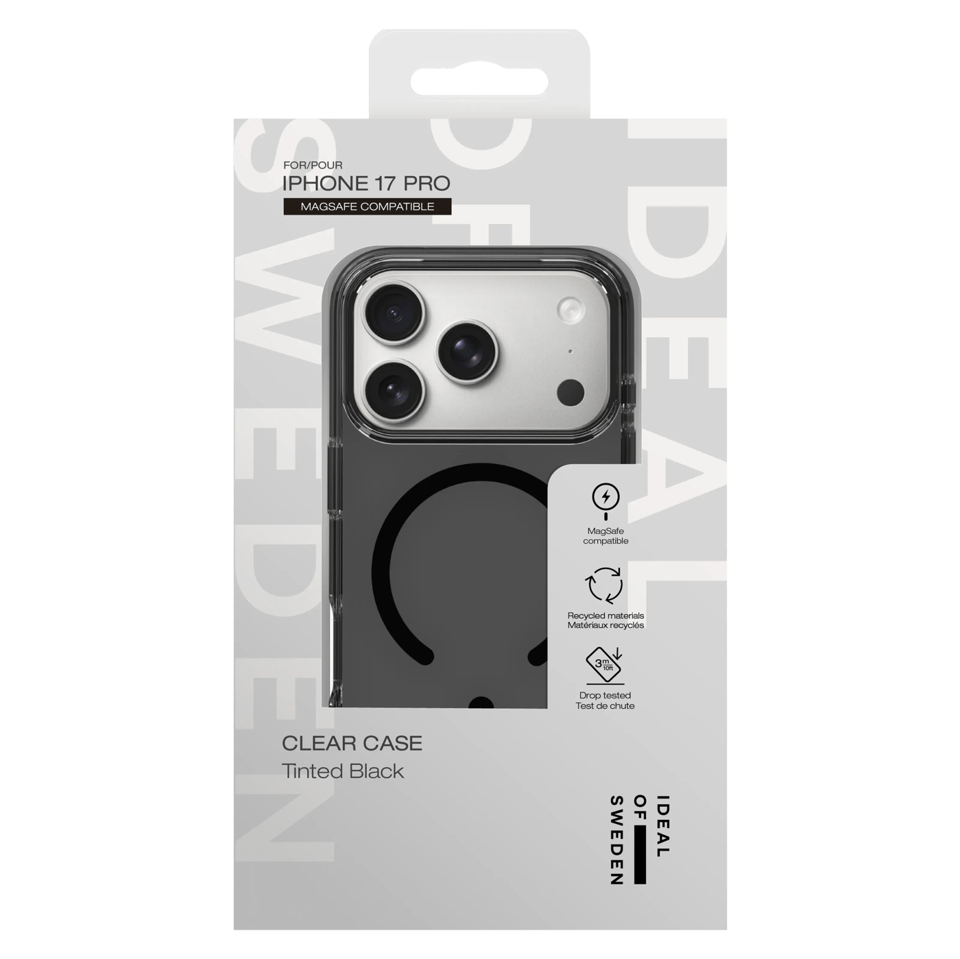 IDEAL OF SWEDEN Clear MagSafe Case – mobilskal till iPhone 17 Pro Tinted Black