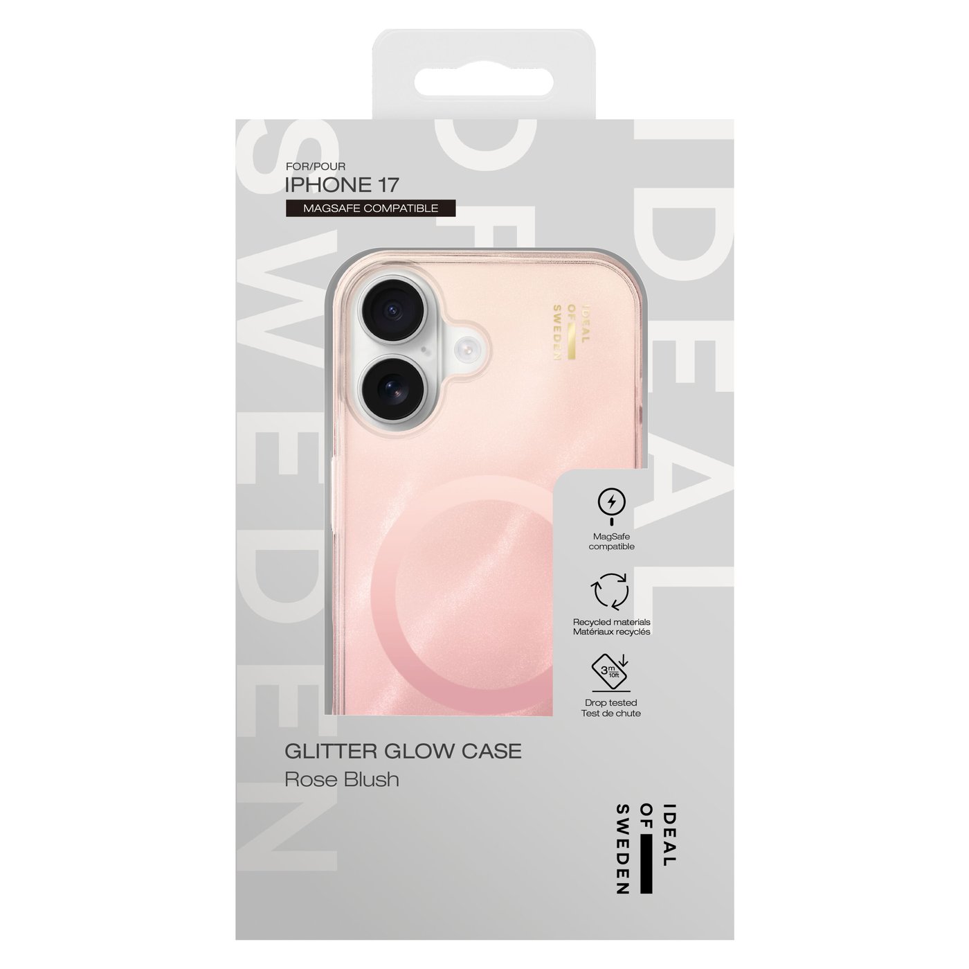 IDEAL OF SWEDEN Clear MagSafe Case – mobildeksel til iPhone 17 Rose Blush