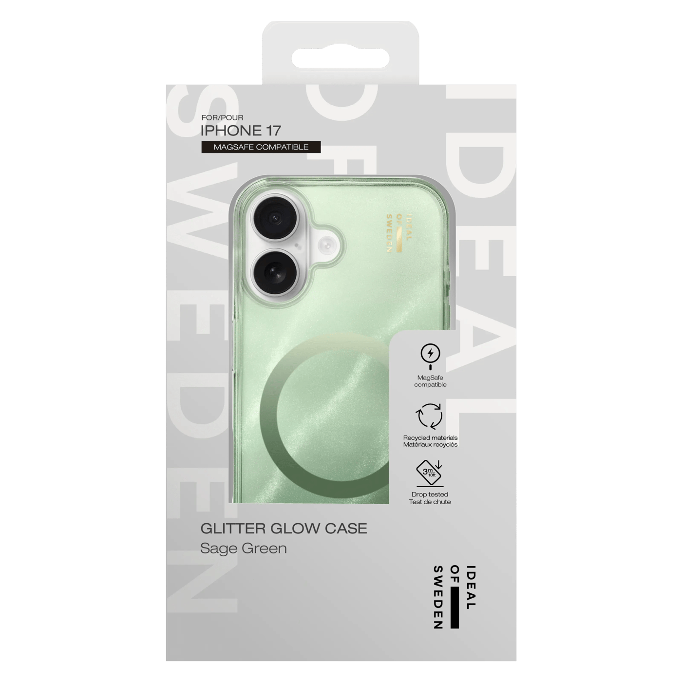 IDEAL OF SWEDEN Clear MagSafe Case – mobilskal till iPhone 17 Sage Green