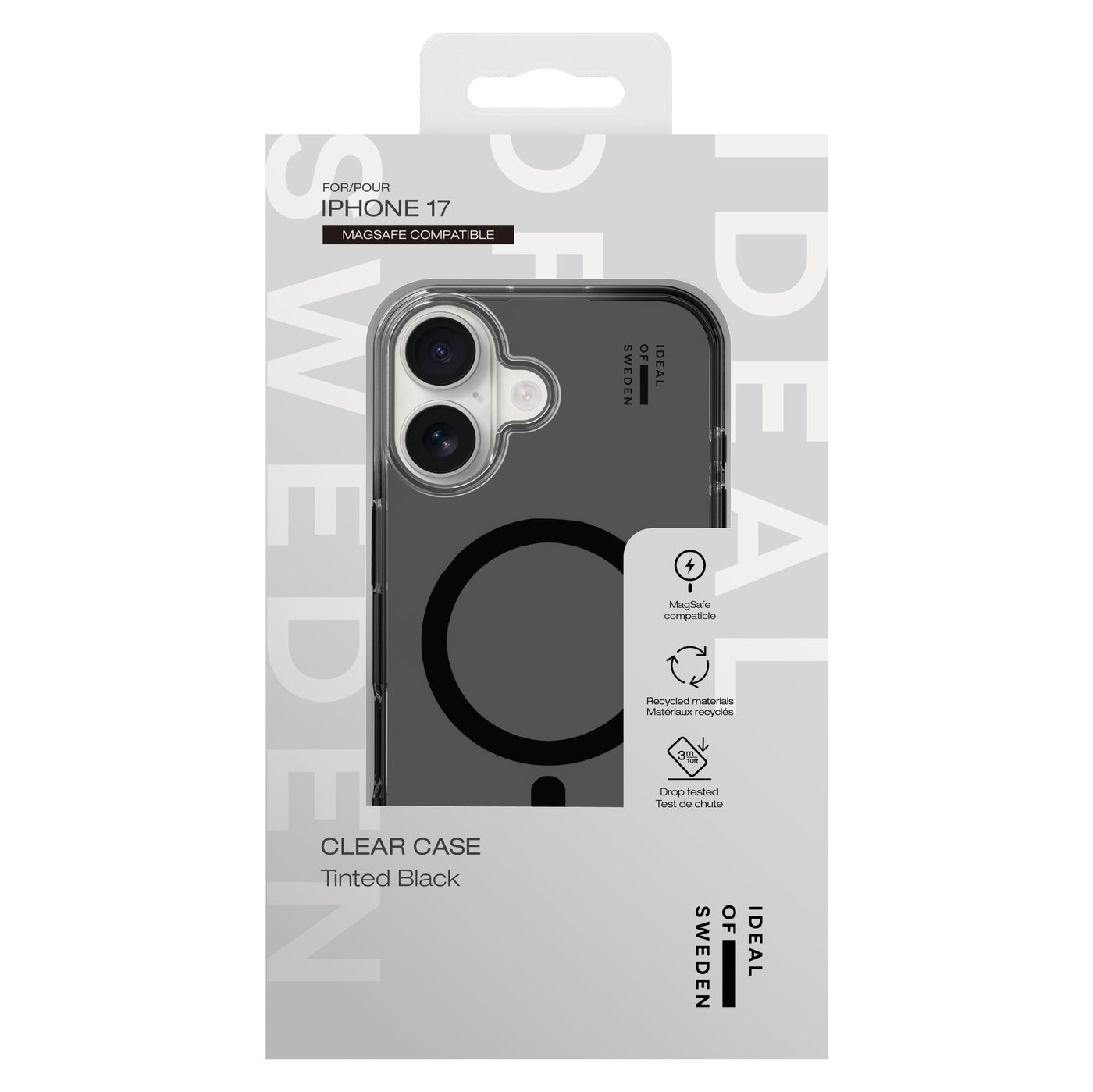 IDEAL OF SWEDEN Clear MagSafe Case – mobildeksel til iPhone 17 Tinted Black