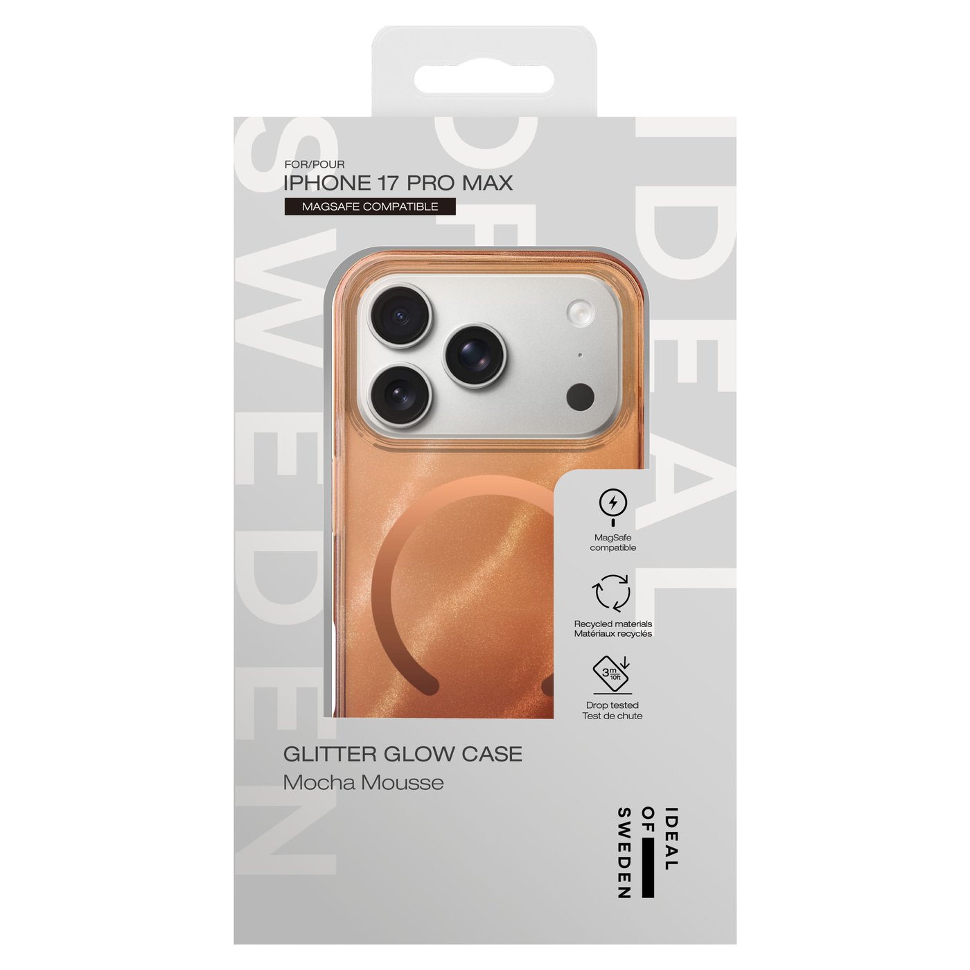 IDEAL OF SWEDEN Clear MagSafe Case – mobildeksel til iPhone 17 Pro Max Mocha Mousse