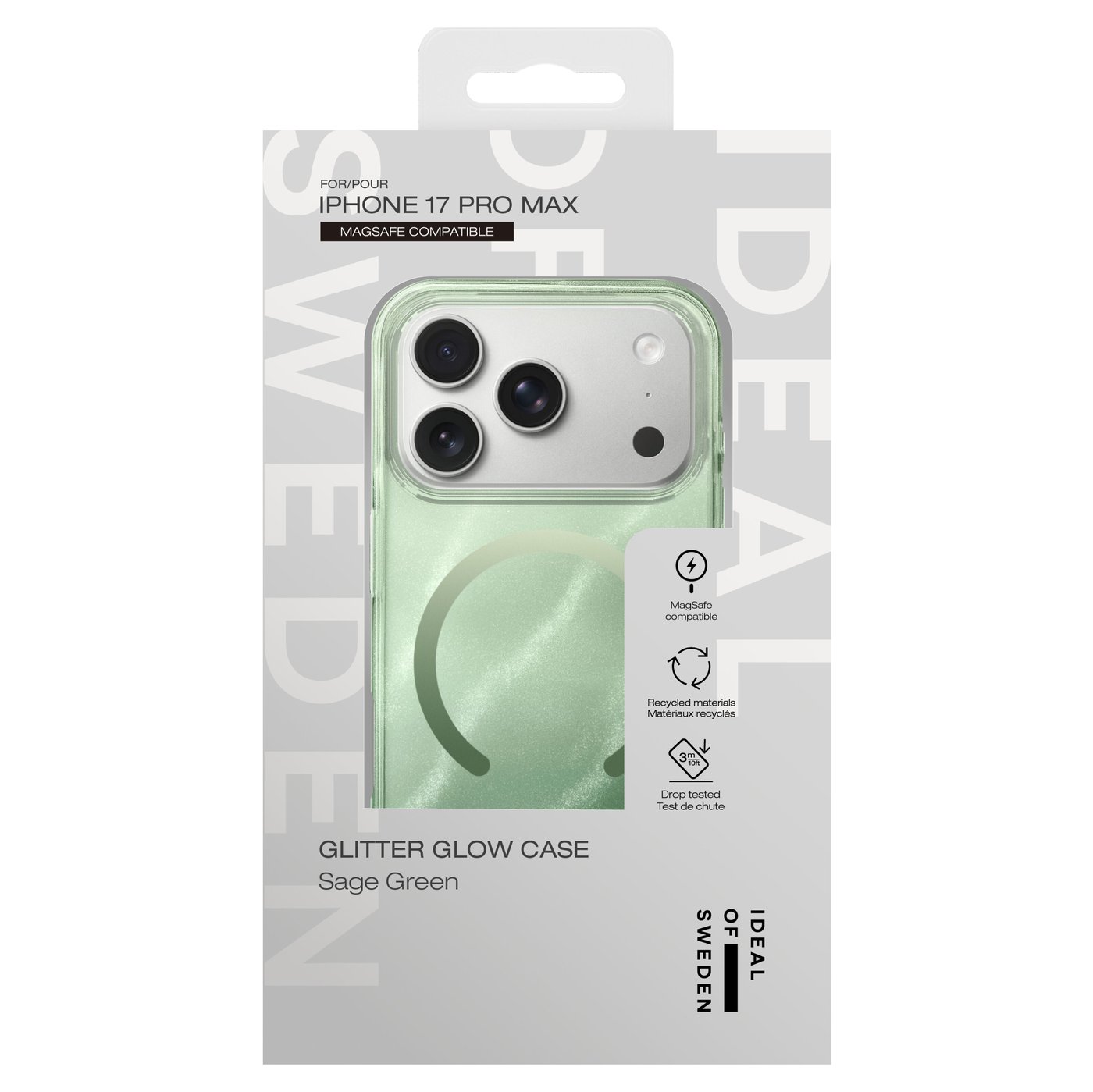 IDEAL OF SWEDEN Clear MagSafe Case – mobilskal till iPhone 17 Pro Max Sage Green