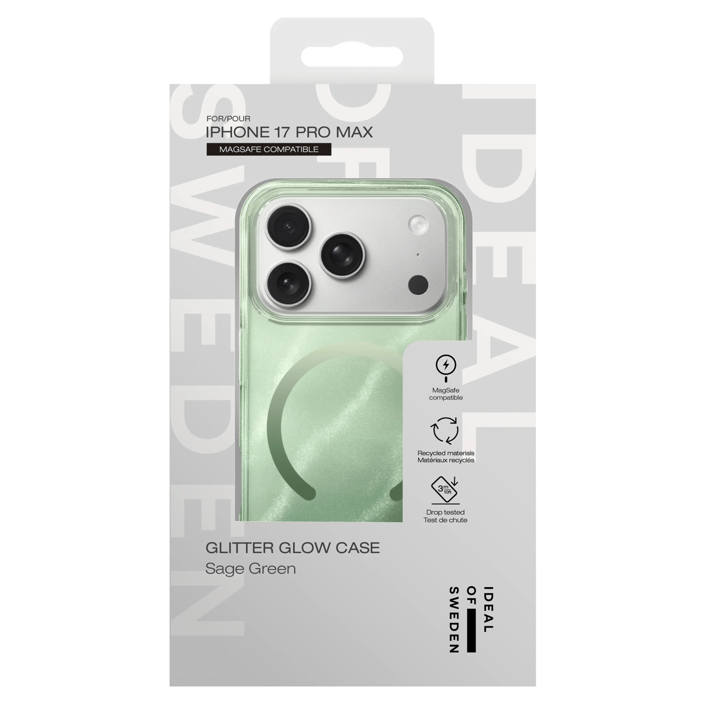 IDEAL OF SWEDEN Clear MagSafe Case – mobilskal till iPhone 17 Pro Max Sage Green
