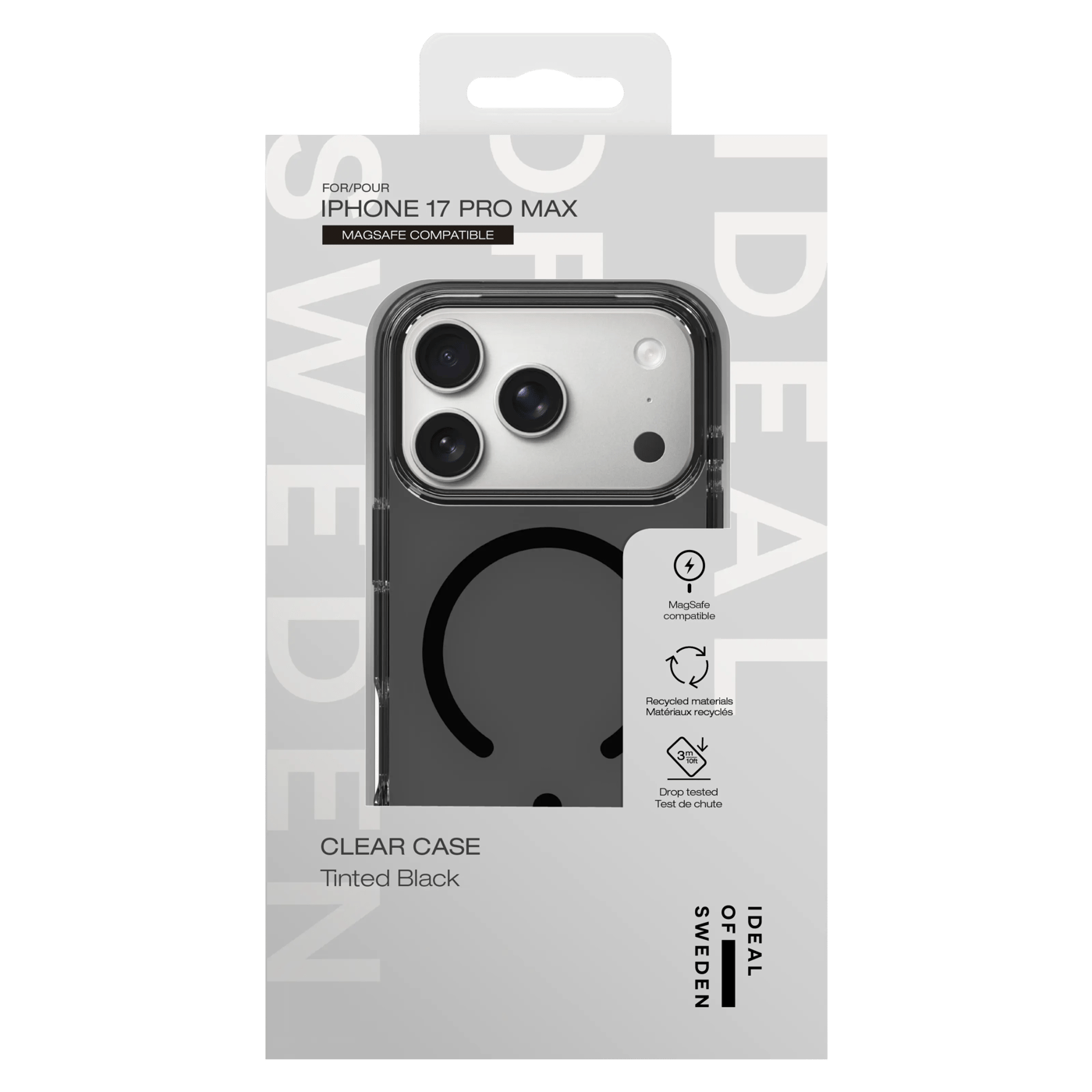 IDEAL OF SWEDEN Clear MagSafe Case – mobilskal till iPhone 17 Pro Max Tinted Black