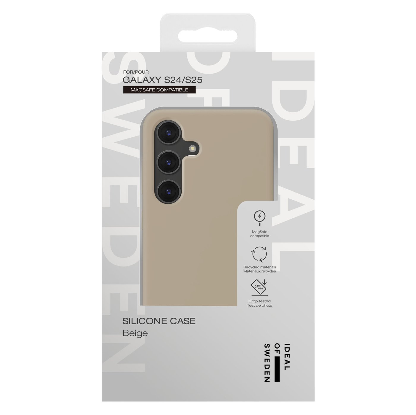 IDEAL OF SWEDEN Silicone MagSafe Case – mobildeksel til Galaxy S24/S25 Perfect Beige