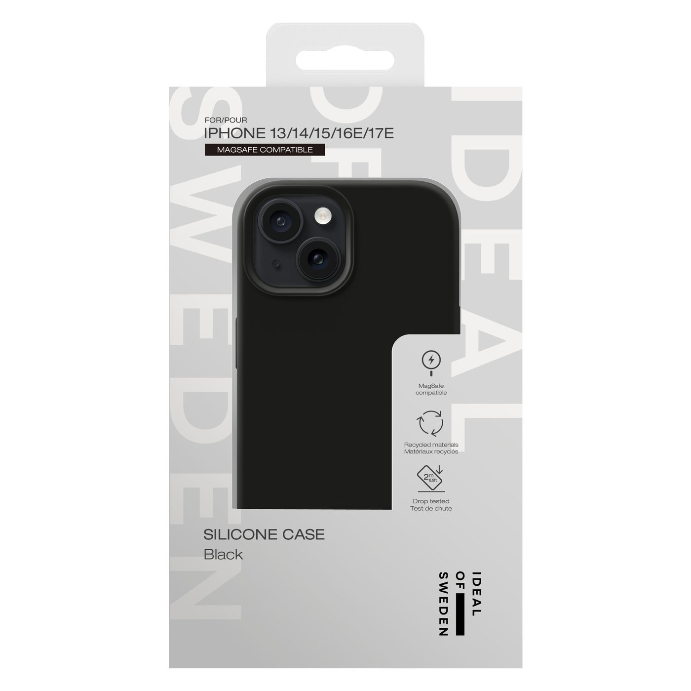 IDEAL OF SWEDEN Silicone MagSafe Case – mobildeksel til iPhone 13, 14, 15 og 16e Black