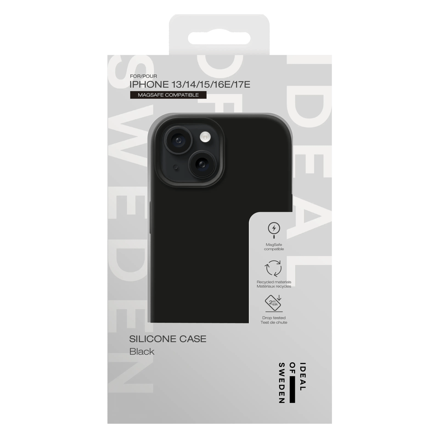 IDEAL OF SWEDEN Silicone MagSafe Case för iPhone 13, 14, 15, 16e och 17e Black