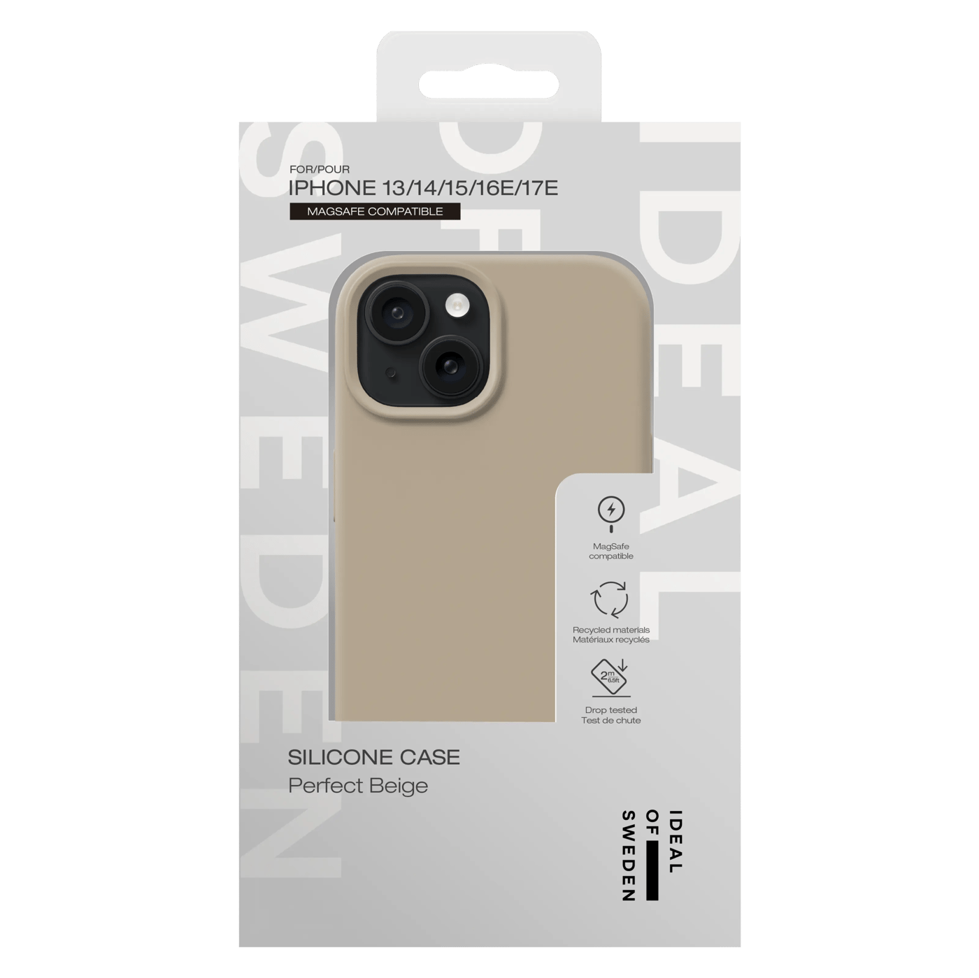 IDEAL OF SWEDEN Silicone MagSafe Case för iPhone 13, 14, 15, 16e och 17e Perfect Beige