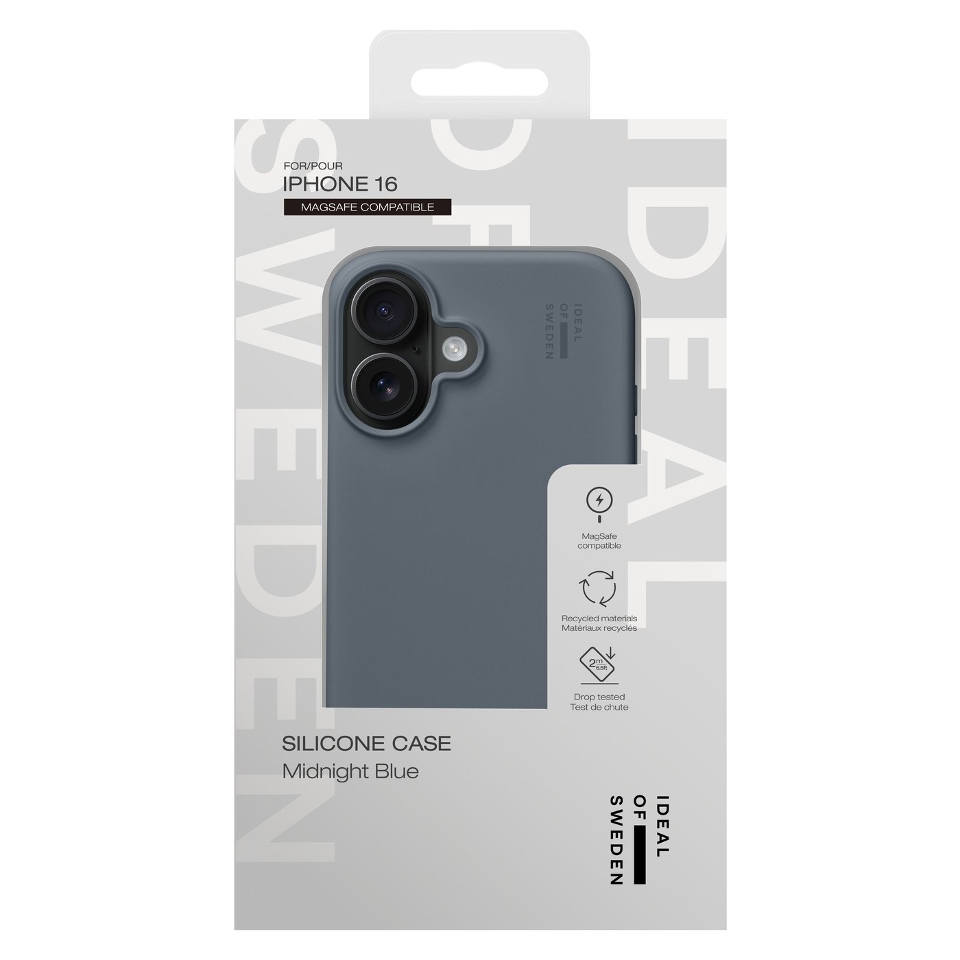 IDEAL OF SWEDEN Silicone MagSafe Case – mobildeksel til iPhone 16 Midnight Blue