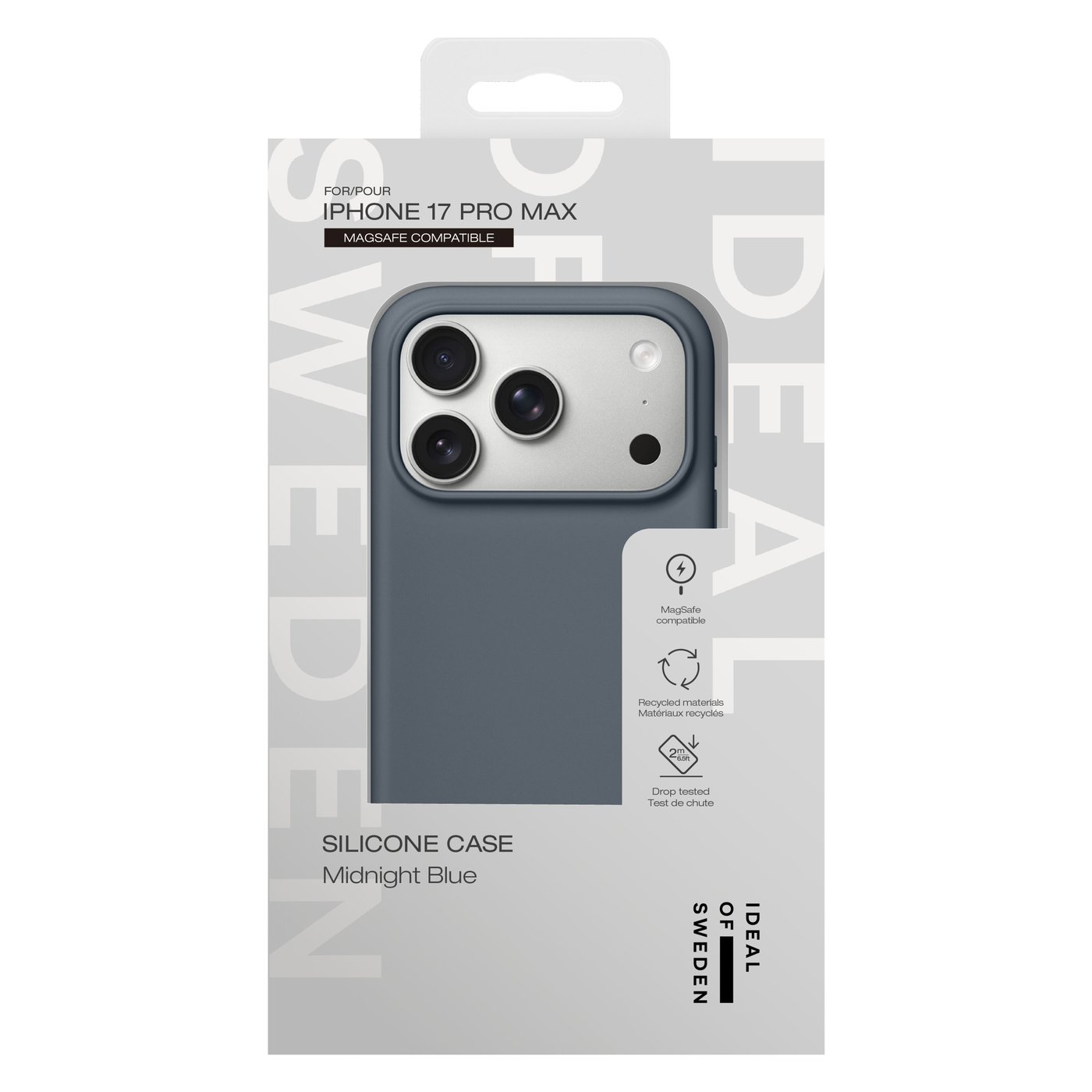 IDEAL OF SWEDEN Silicone MagSafe Case – mobildeksel til iPhone 17 Pro Max Midnight Blue