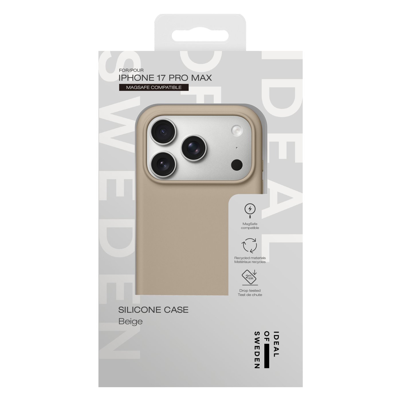 IDEAL OF SWEDEN Silicone MagSafe Case – mobildeksel til iPhone 17 Pro Max Perfect Beige