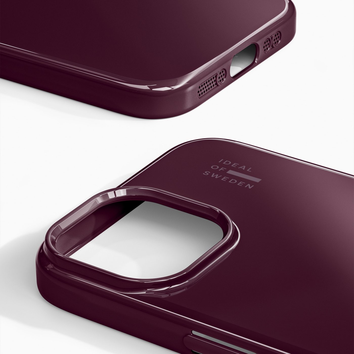 IDEAL OF SWEDEN Slim MagSafe Case – mobildeksel til iPhone 13, 14, 15 og 16e Glossy Cherry