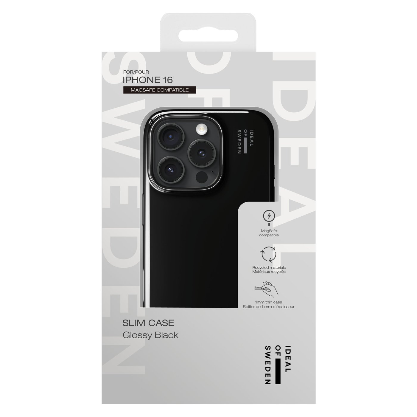 IDEAL OF SWEDEN Slim MagSafe Case – mobildeksel til iPhone 16 Svart