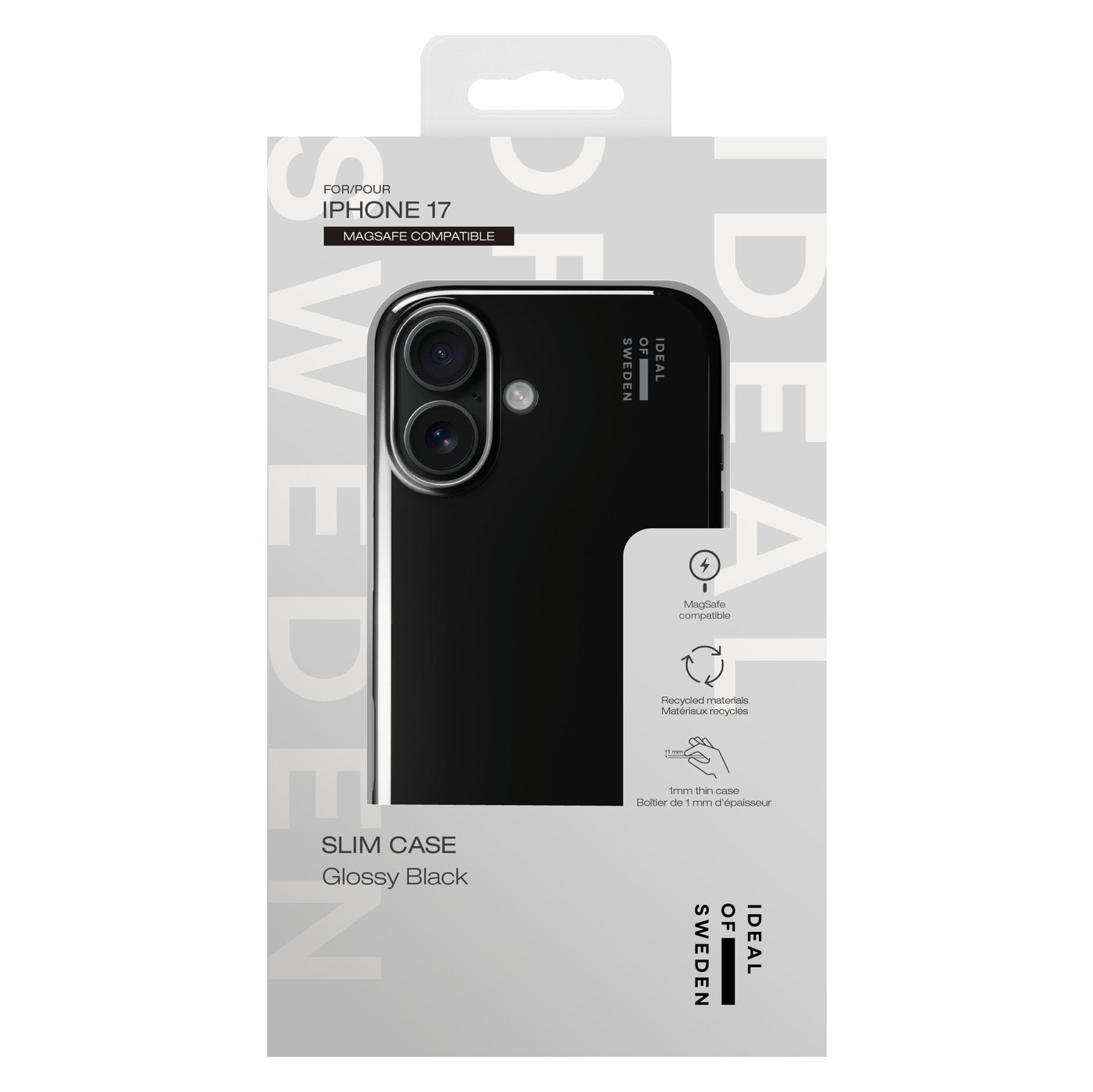 IDEAL OF SWEDEN Slim MagSafe Case – mobildeksel til iPhone 17 Glossy Black