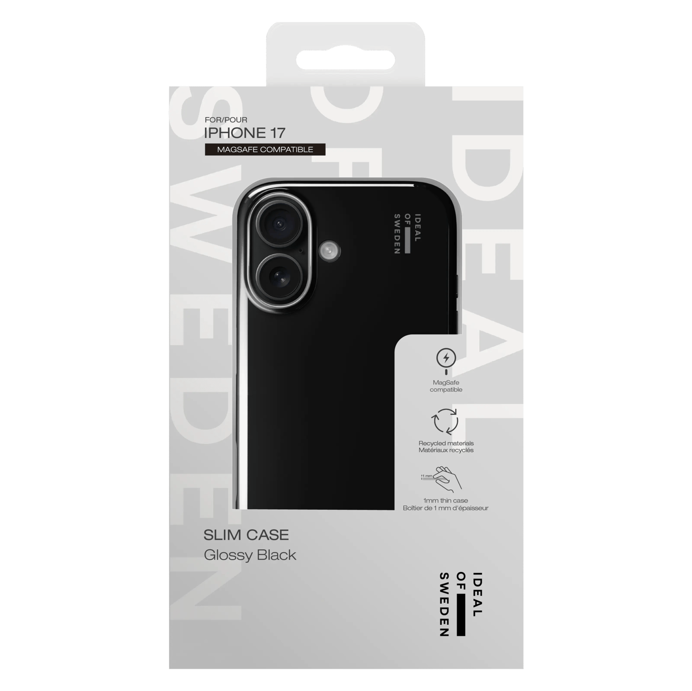 IDEAL OF SWEDEN Slim MagSafe Case – mobilskal till iPhone 17 Glossy Black