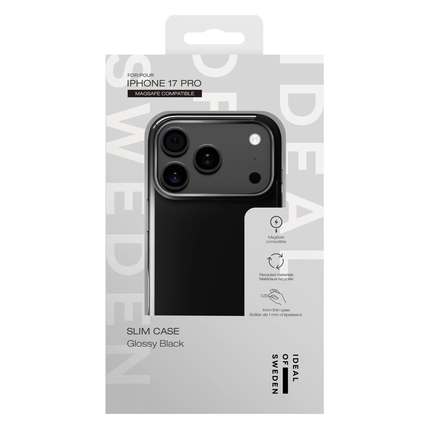 IDEAL OF SWEDEN Slim MagSafe Case – mobilskal till iPhone 17 Pro Glossy Black
