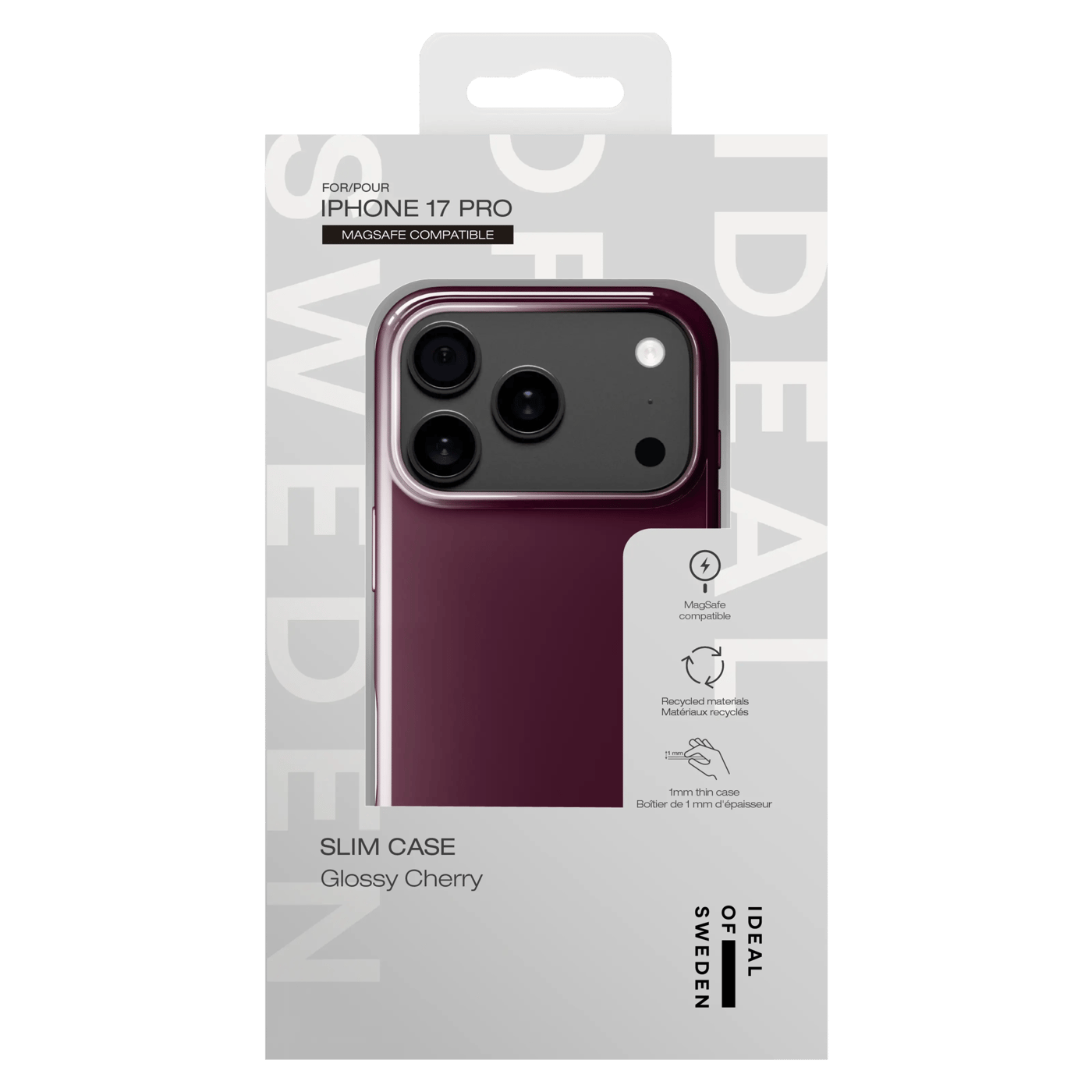 IDEAL OF SWEDEN Slim MagSafe Case – mobilskal till iPhone 17 Pro Glossy Cherry