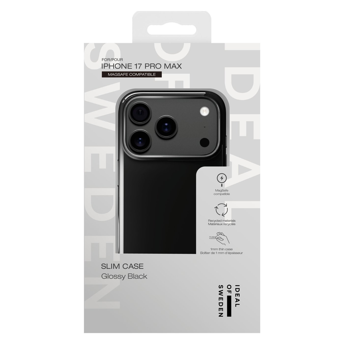 IDEAL OF SWEDEN Slim MagSafe Case – mobildeksel til iPhone 17 Pro Max Glossy Black