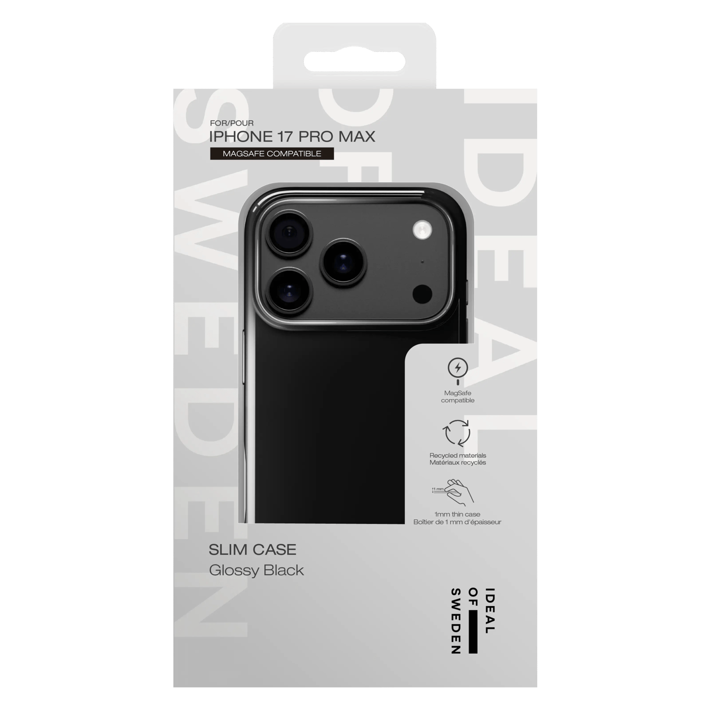 IDEAL OF SWEDEN Slim MagSafe Case – mobilskal till iPhone 17 Pro Max Glossy Black