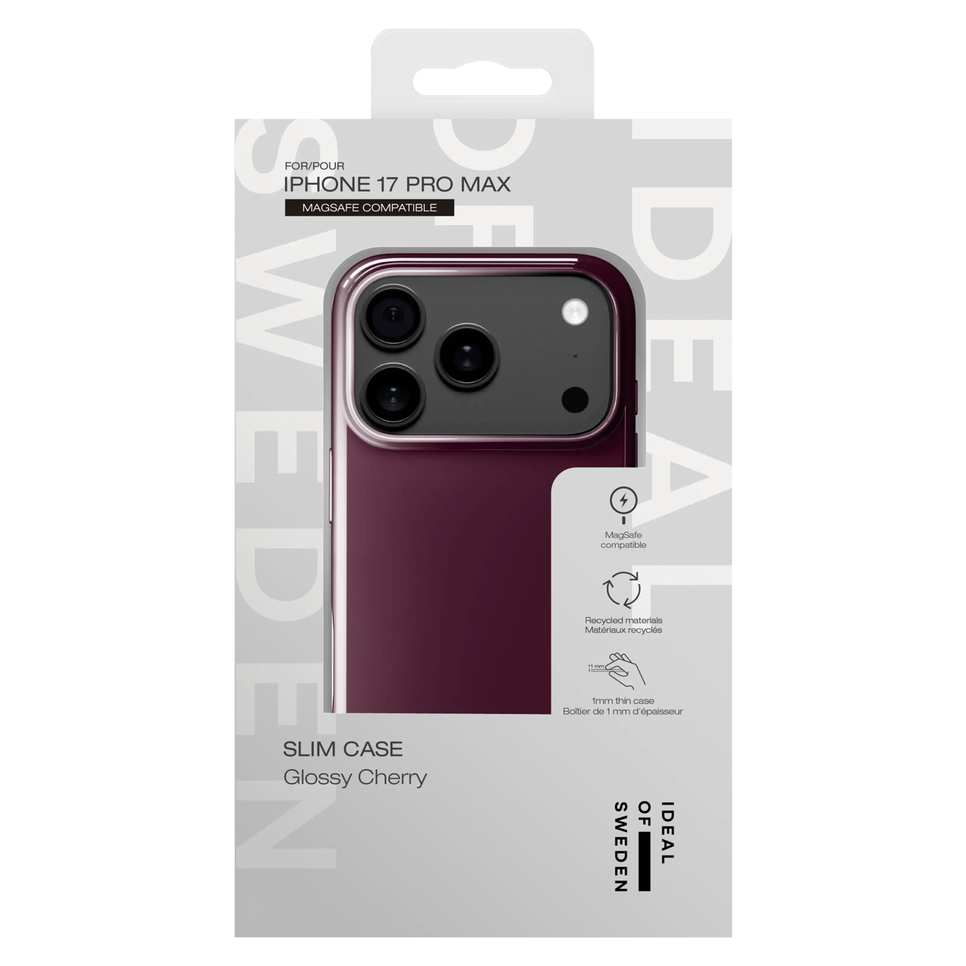 IDEAL OF SWEDEN Slim MagSafe Case – mobilskal till iPhone 17 Pro Max Glossy Cherry