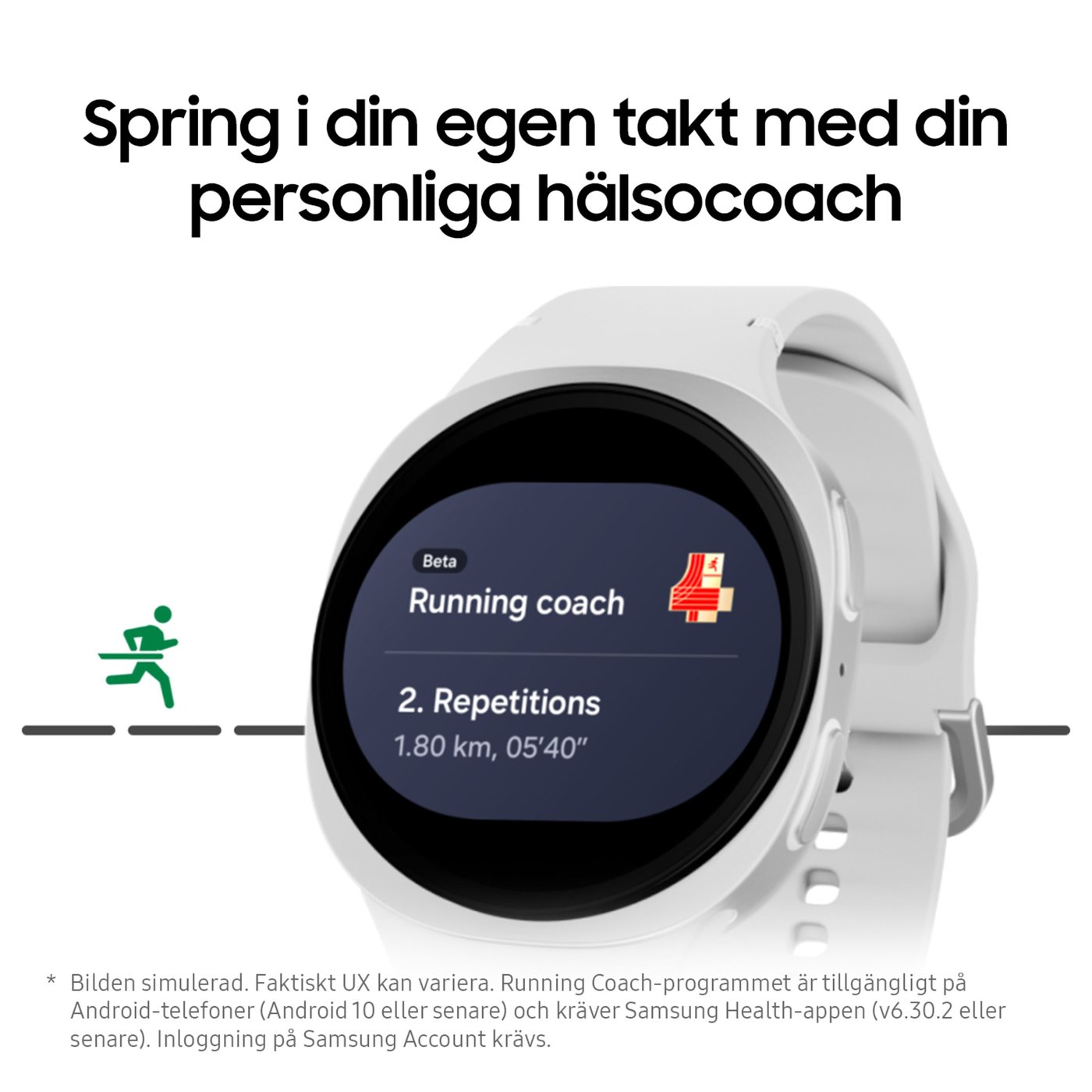 Samsung Galaxy Watch8 smartklocka med Bluetooth 40 mm, Graphite