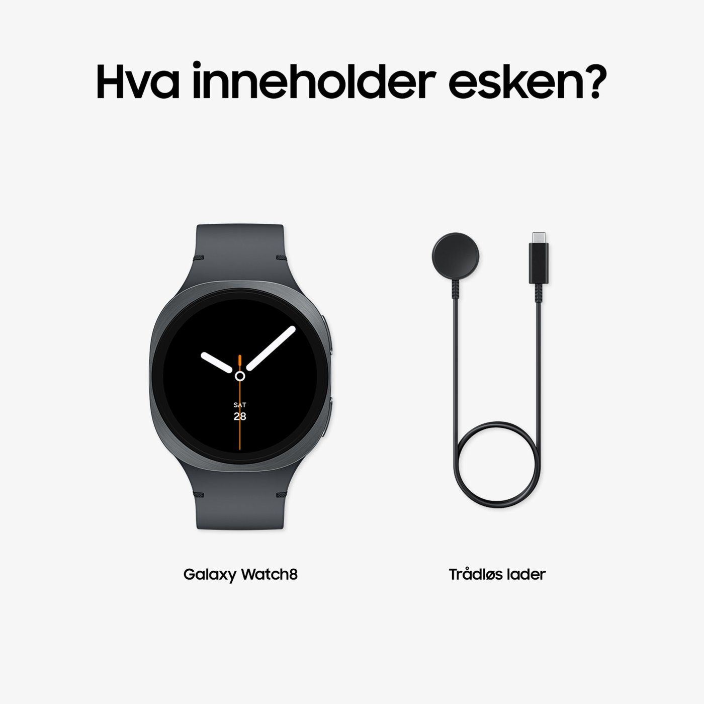 Samsung Galaxy Watch8 smartklokke med Bluetooth 40 mm, Graphite