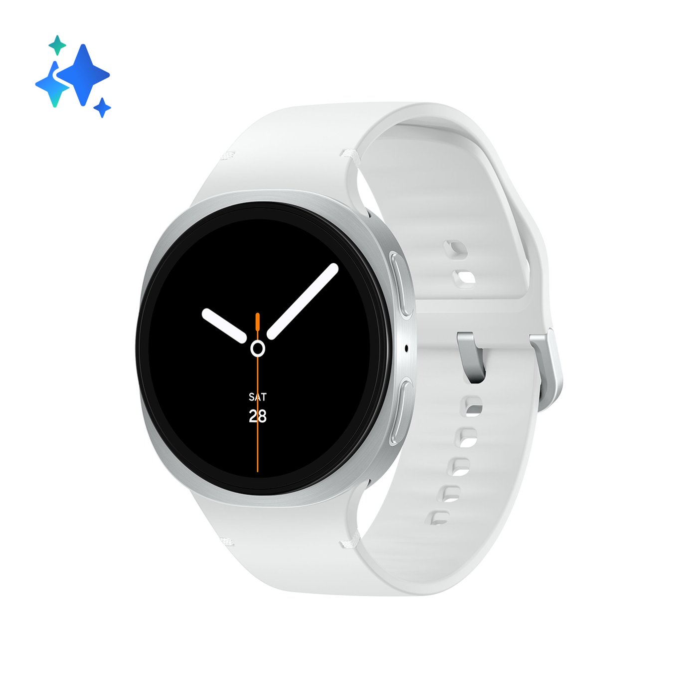 Samsung Galaxy Watch8 smartklokke med Bluetooth 40 mm, Silver