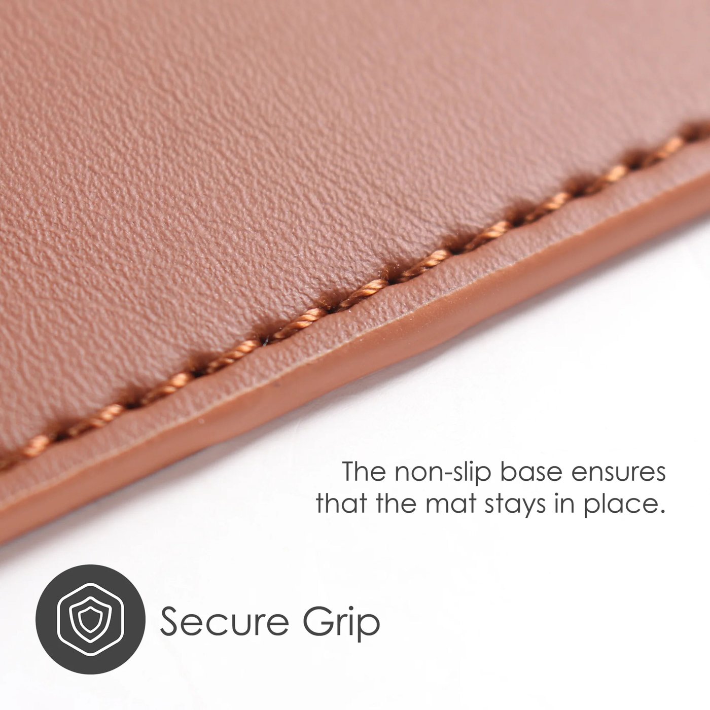 Desire2 Skrivbordsmatta i veganskt läder 900×400 mm Brun