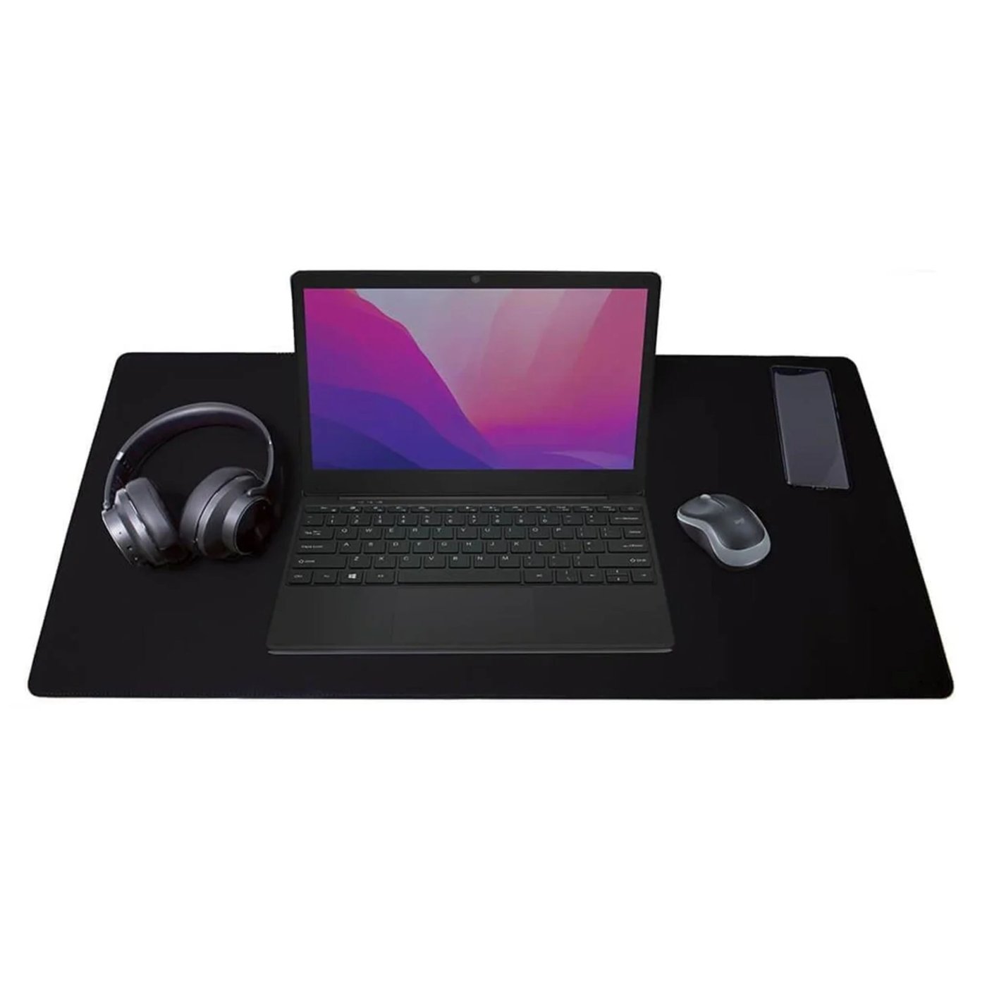 Desire2 Skrivebordsmatte i vegansk skinn 900×400 mm Grå, 90×45 cm