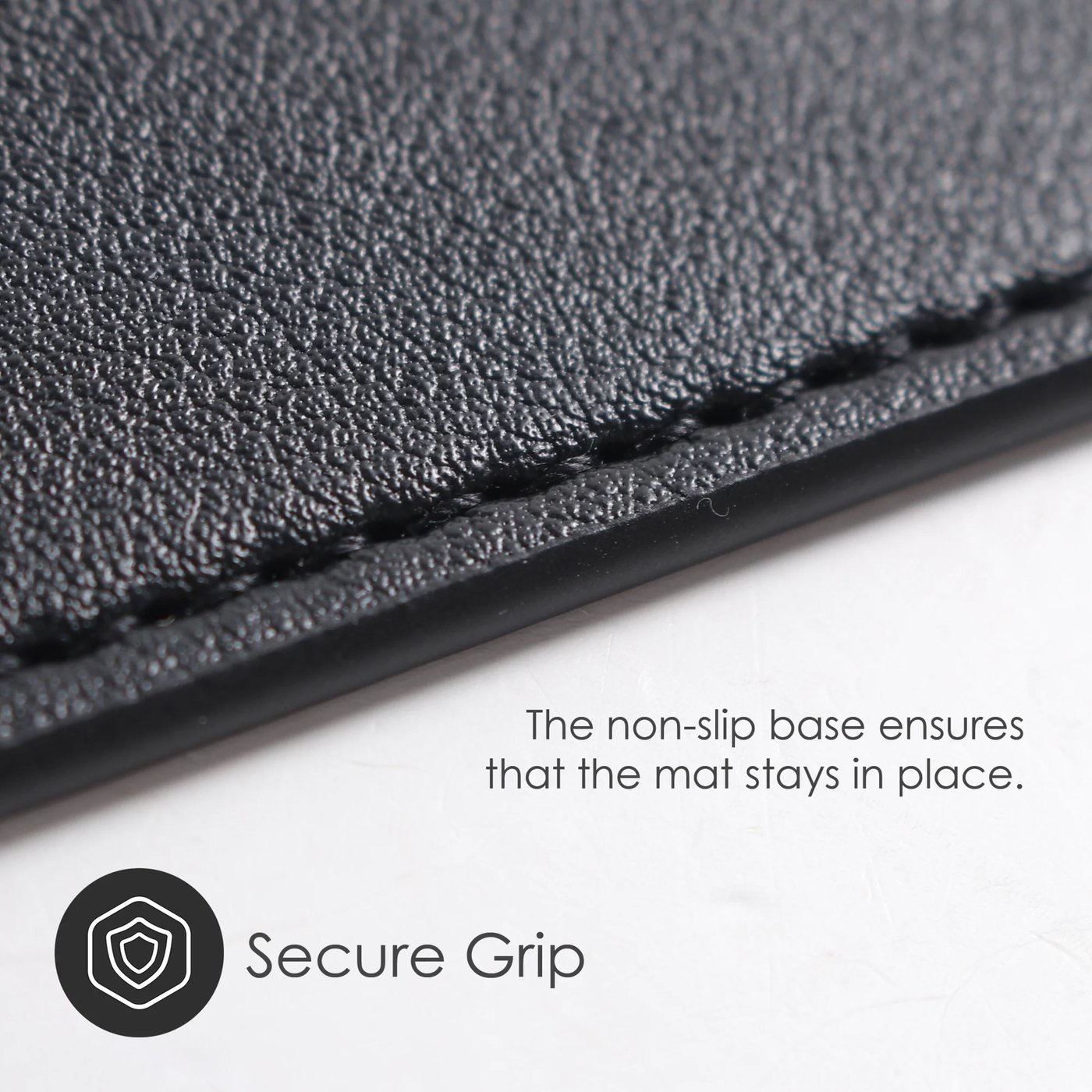 Desire2 Skrivebordsmatte i vegansk skinn 900×400 mm Grå, 90×45 cm