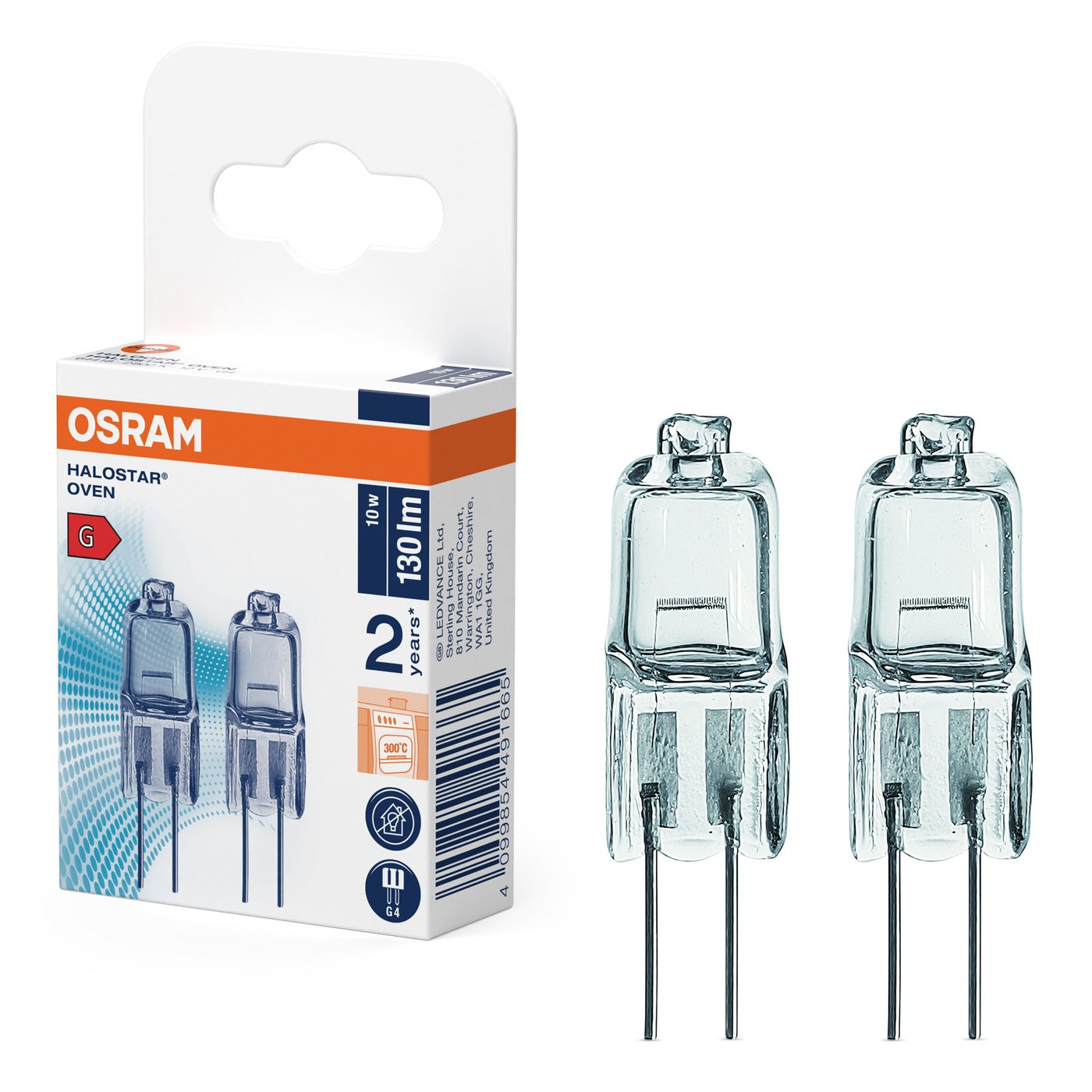Osram Halostar Oven ugnslampa G4 10 W 2-pack