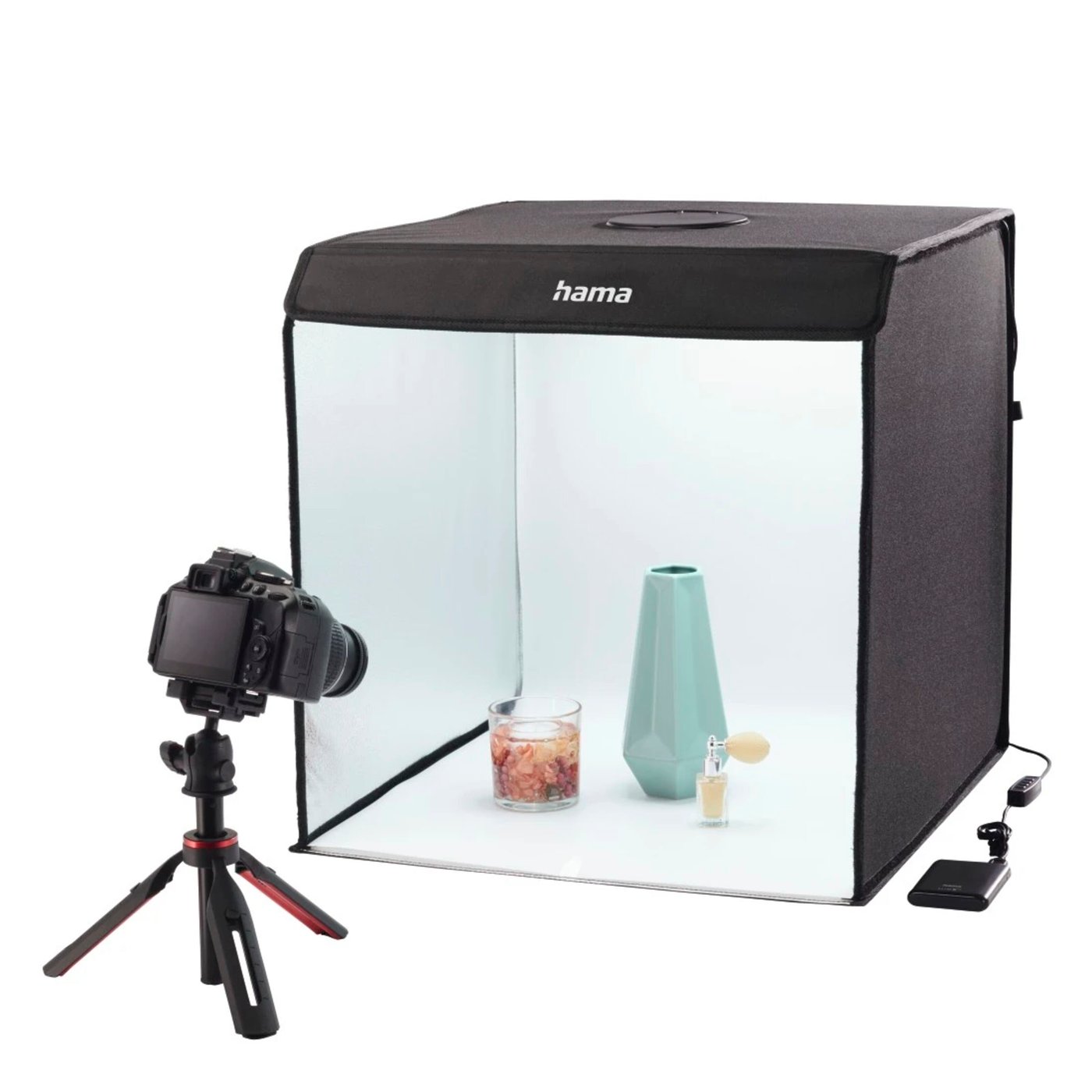Hama Mini-fotostudio ToGo med LED-ringljus