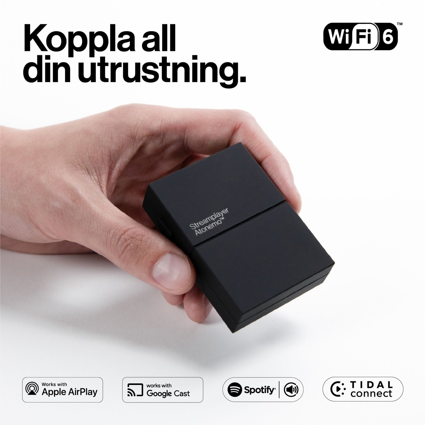 Atonemo Streamplayer nätverksstreamer Svart