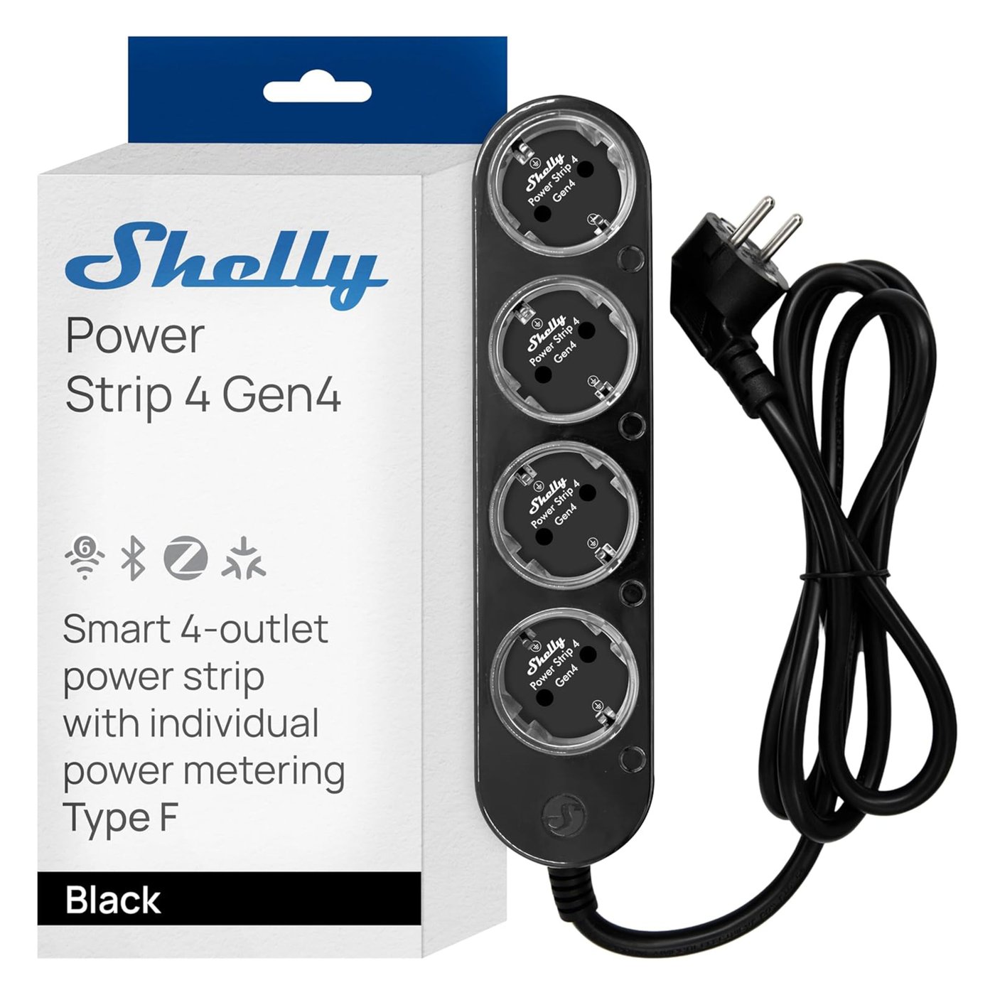 Shelly Power Strip 4 Gen4 Svart