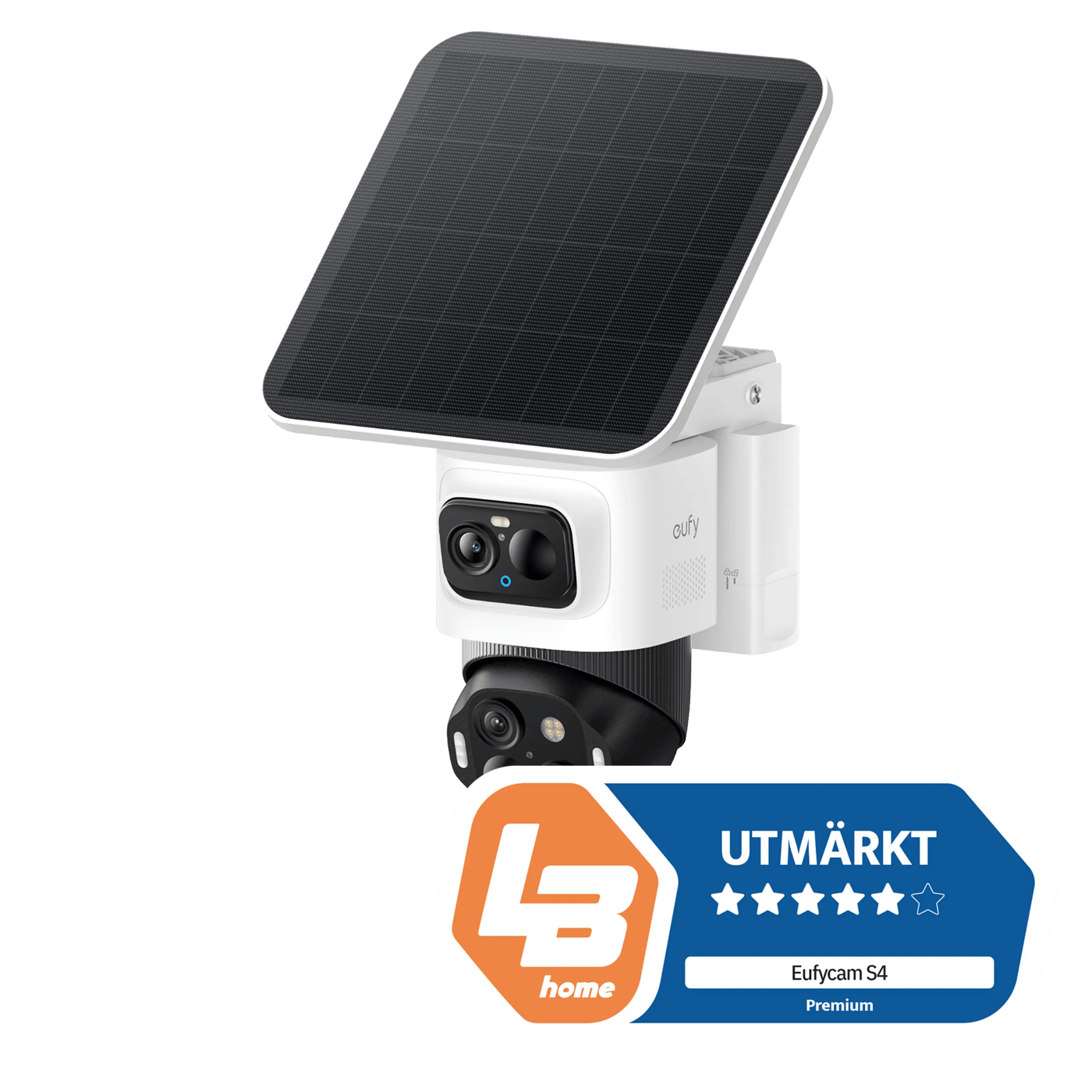 Eufy eufyCam S4 Solo 3-i-1 övervakningskamera med solpanel