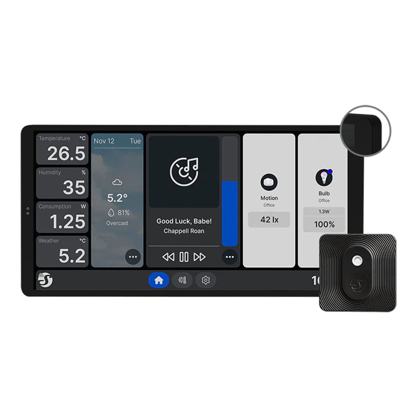 Shelly Wall Display X2i – smart kontrollpanel med pekskärm Svart