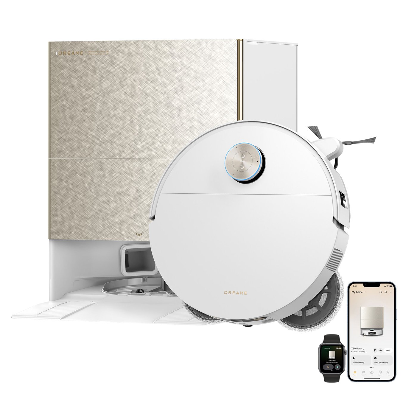 Dreame X60 Ultra – Robotdammsugare med basstation Vit