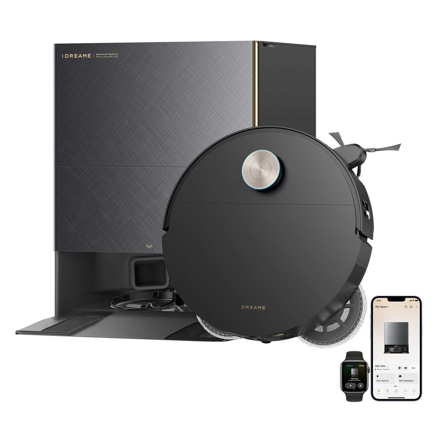 Dreame X60 Ultra – Robotdammsugare med basstation Svart