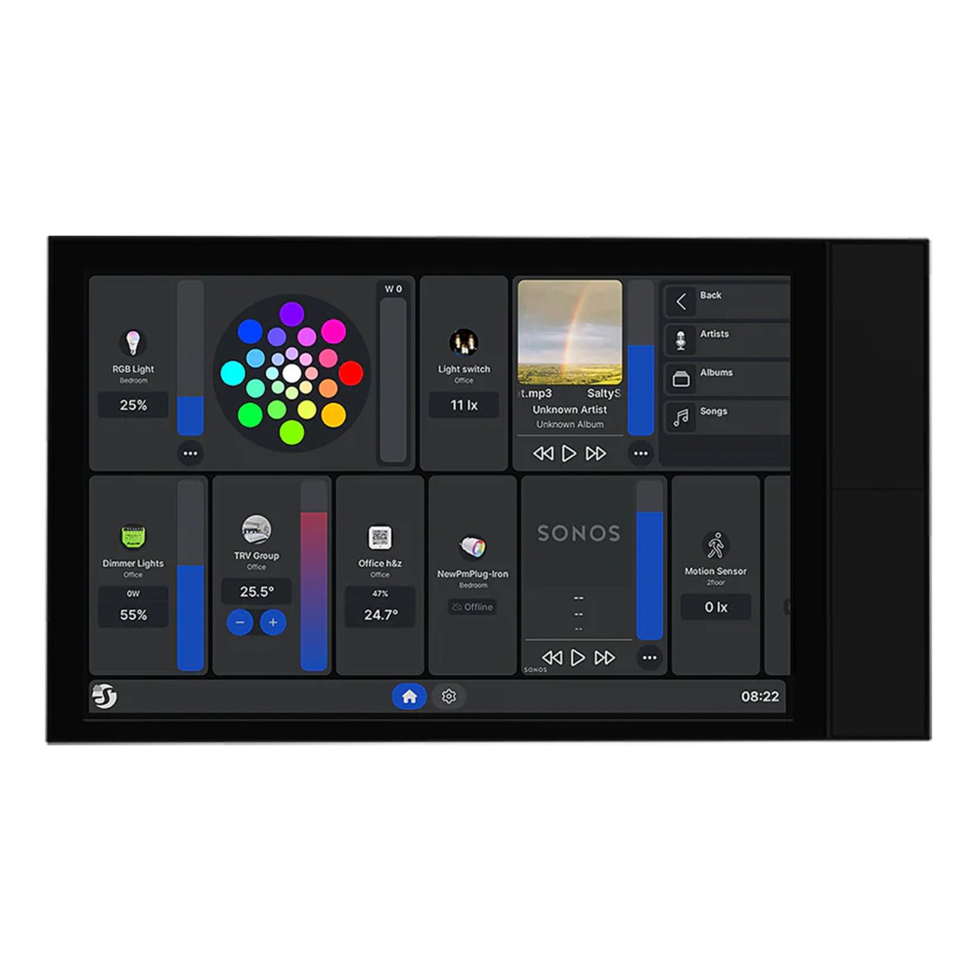 Shelly Wall Display XL smart kontrollpanel Svart