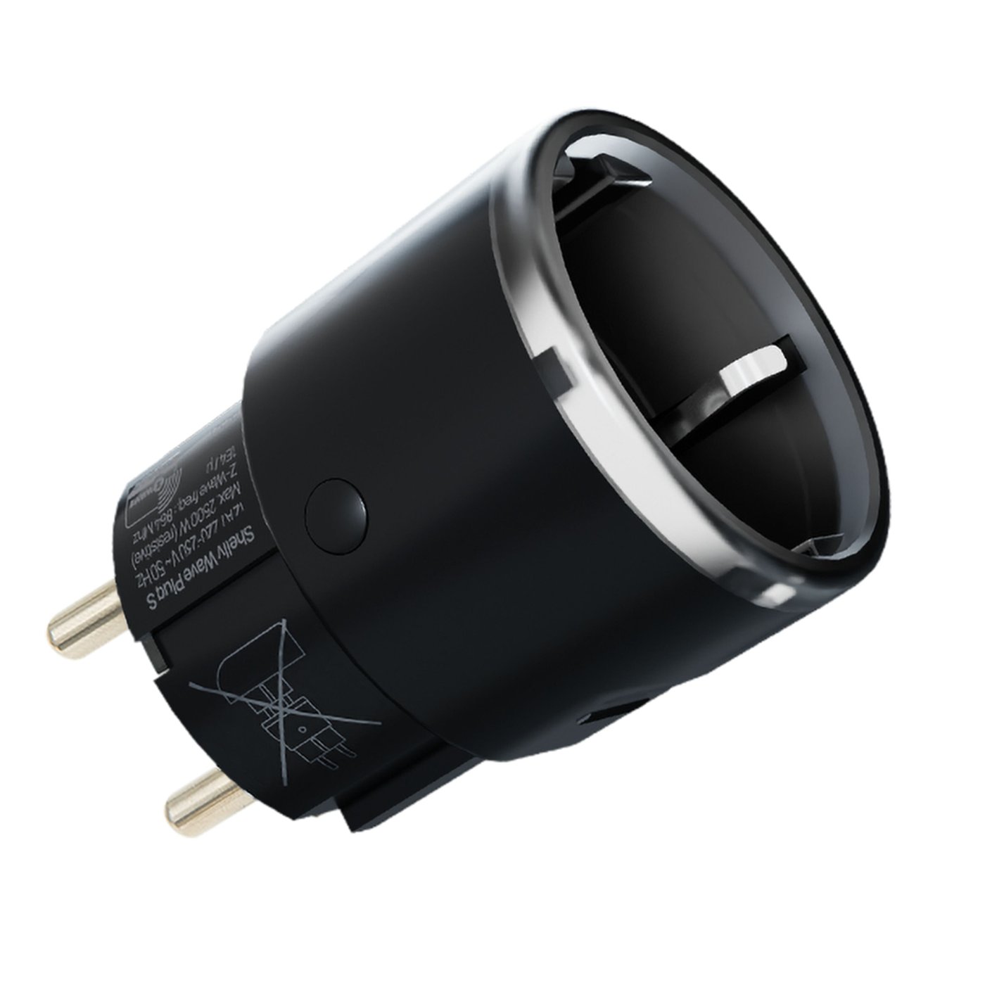 Shelly Wave Plug S LR – smart Z-Wave-plugg med energimåling Svart