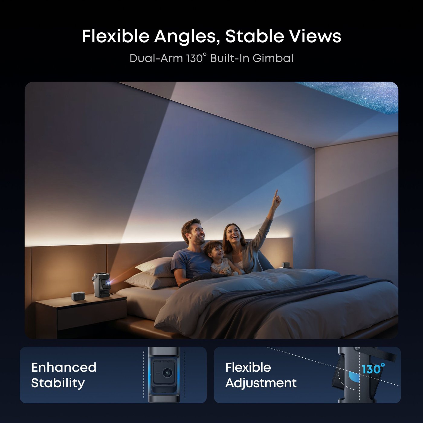 Soundcore Nebula P1 bärbar projektor med avtagbara högtalare