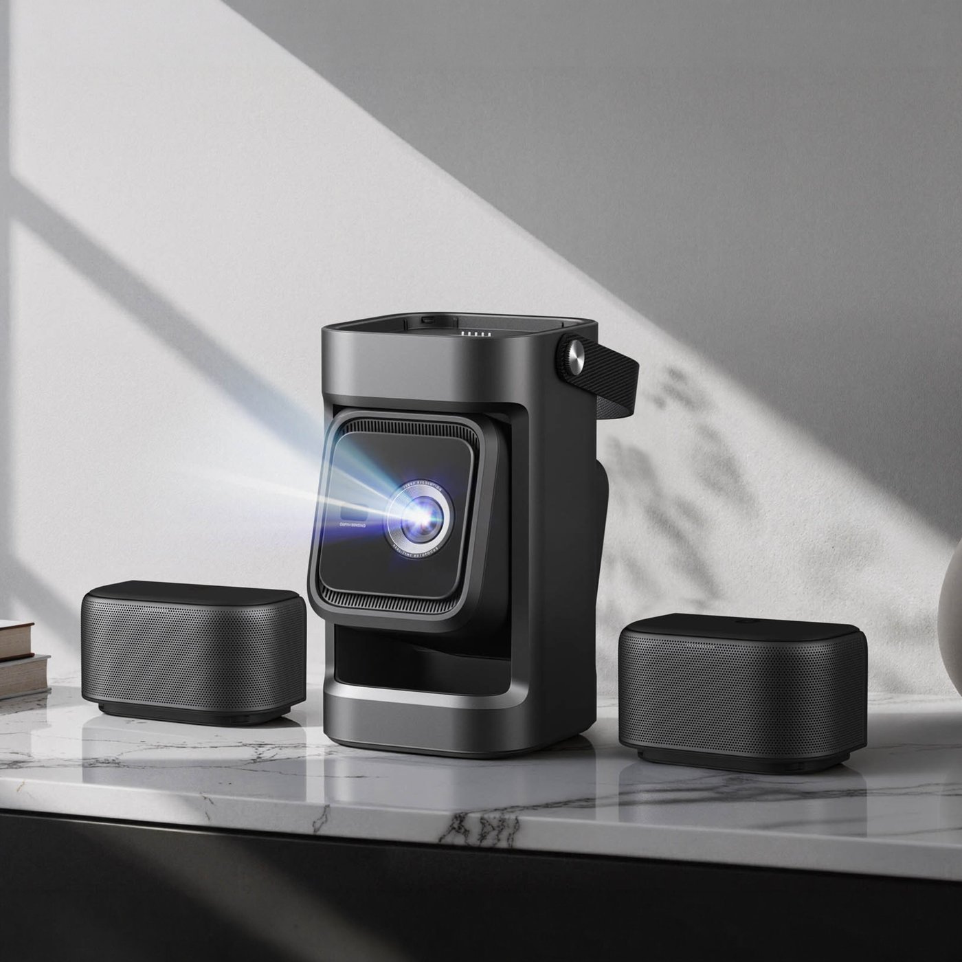 Soundcore Nebula P1 bärbar projektor med avtagbara högtalare