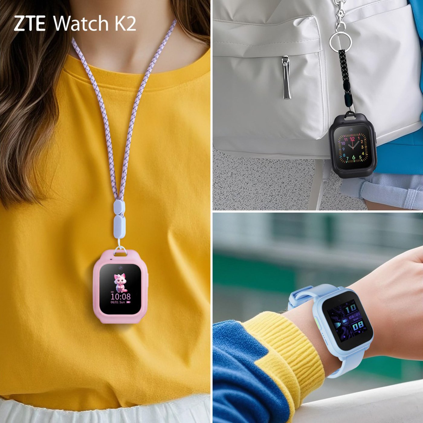 ZTE Watch K2 – smartklocka för barn Rosa
