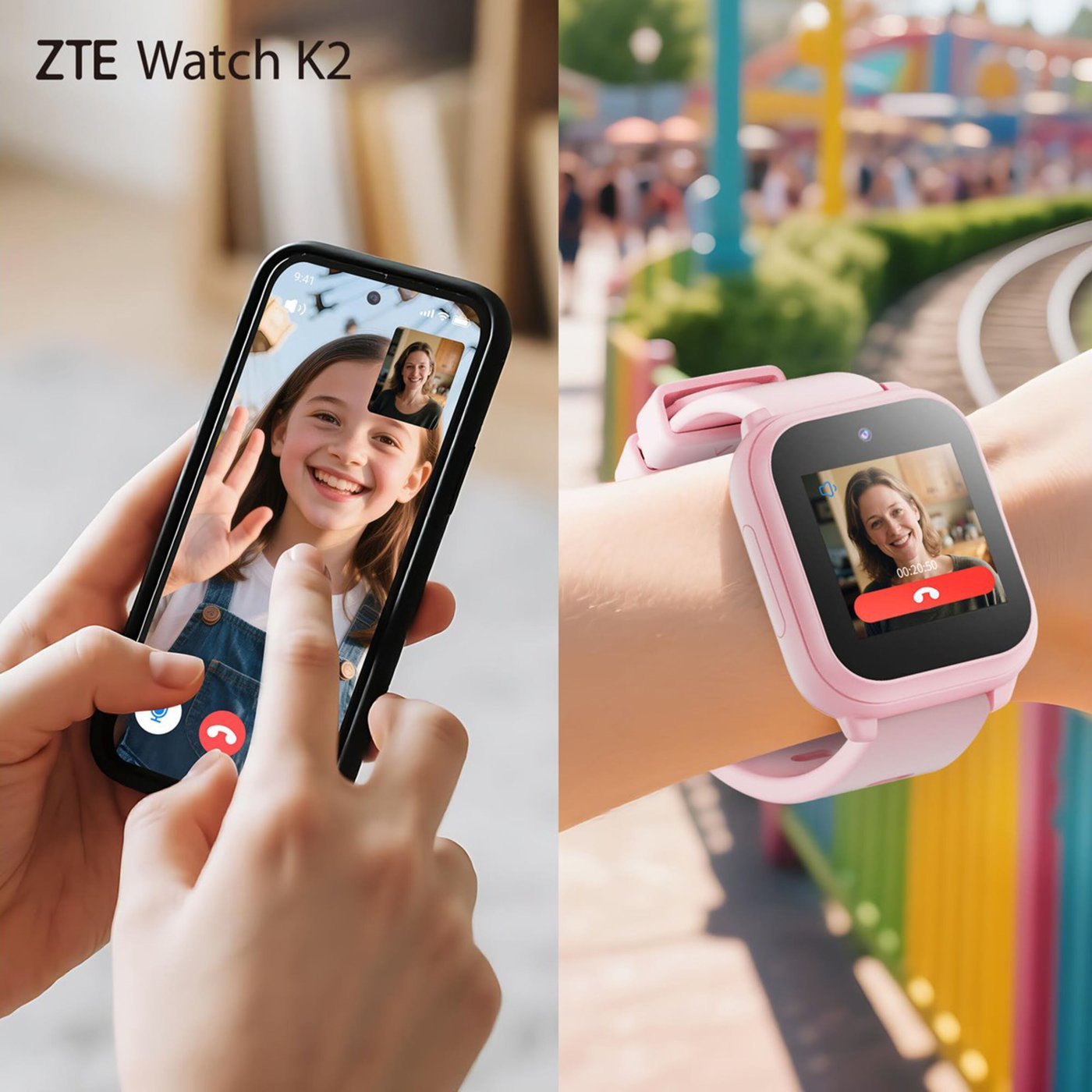 ZTE Watch K2 – smartklocka för barn Rosa