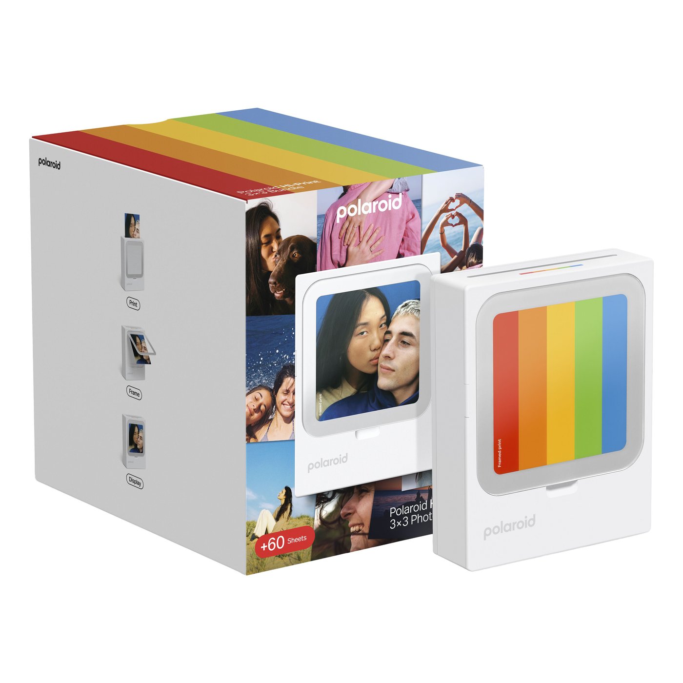 Polaroid Hi-Print 3×3 Photo Printer – portabel fotoskrivare med 60 ark + 60 sheets
