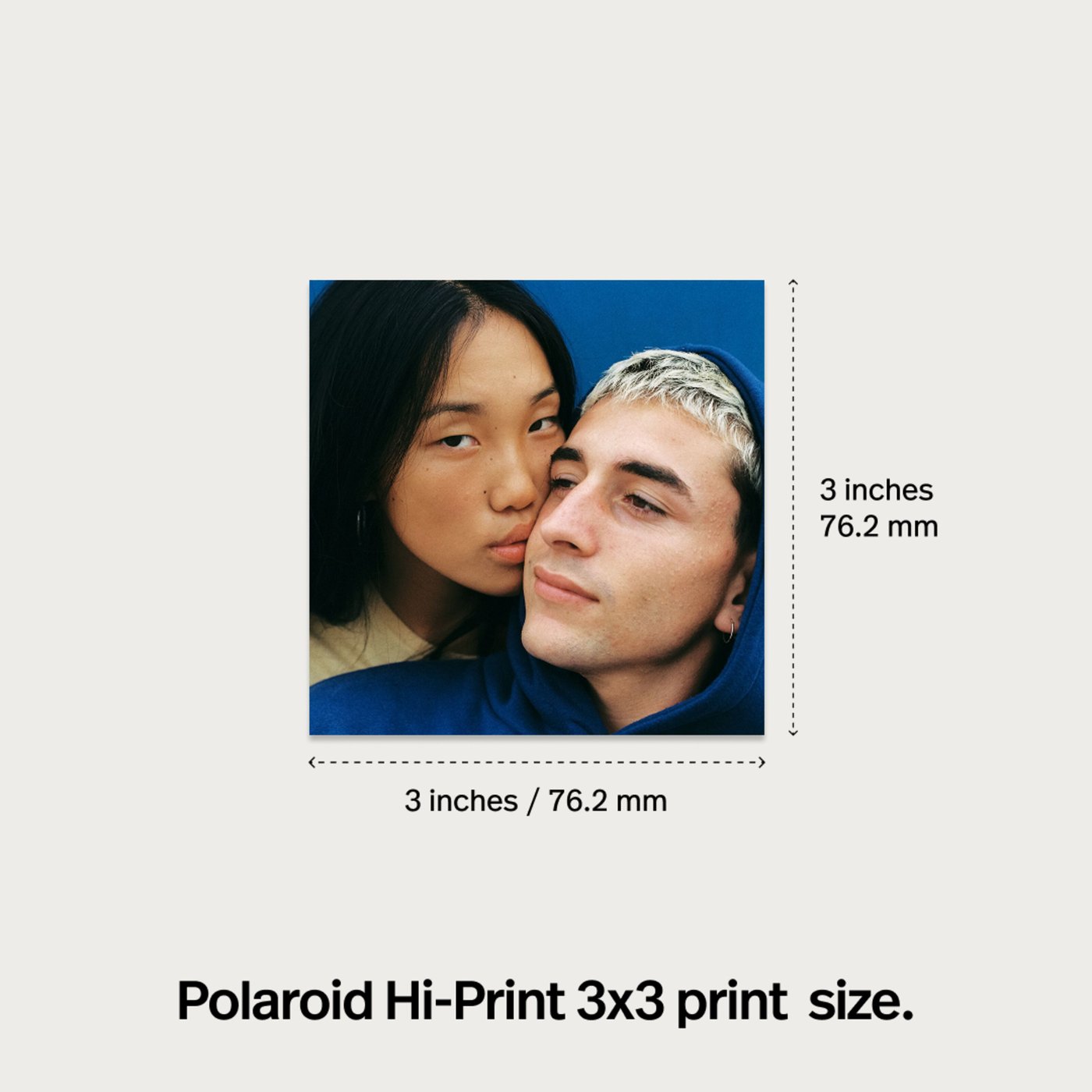 Polaroid Hi-Print 3×3 Photo Printer – portabel fotoskrivare med 60 ark + 60 sheets